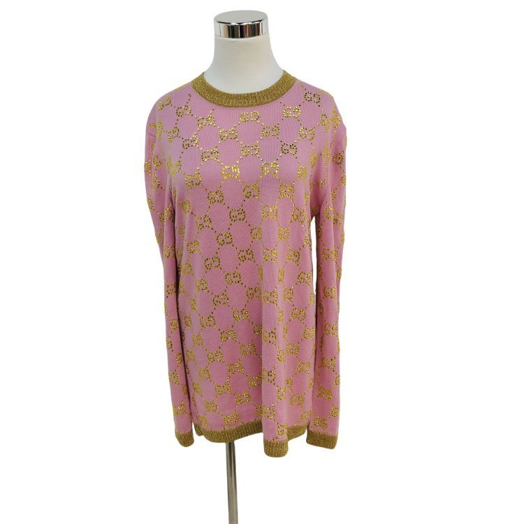 Gucci Gucci Gold Crystal GG Sweater Size M Size M / US 6-8 / IT 42-44 - 1 Thumbnail