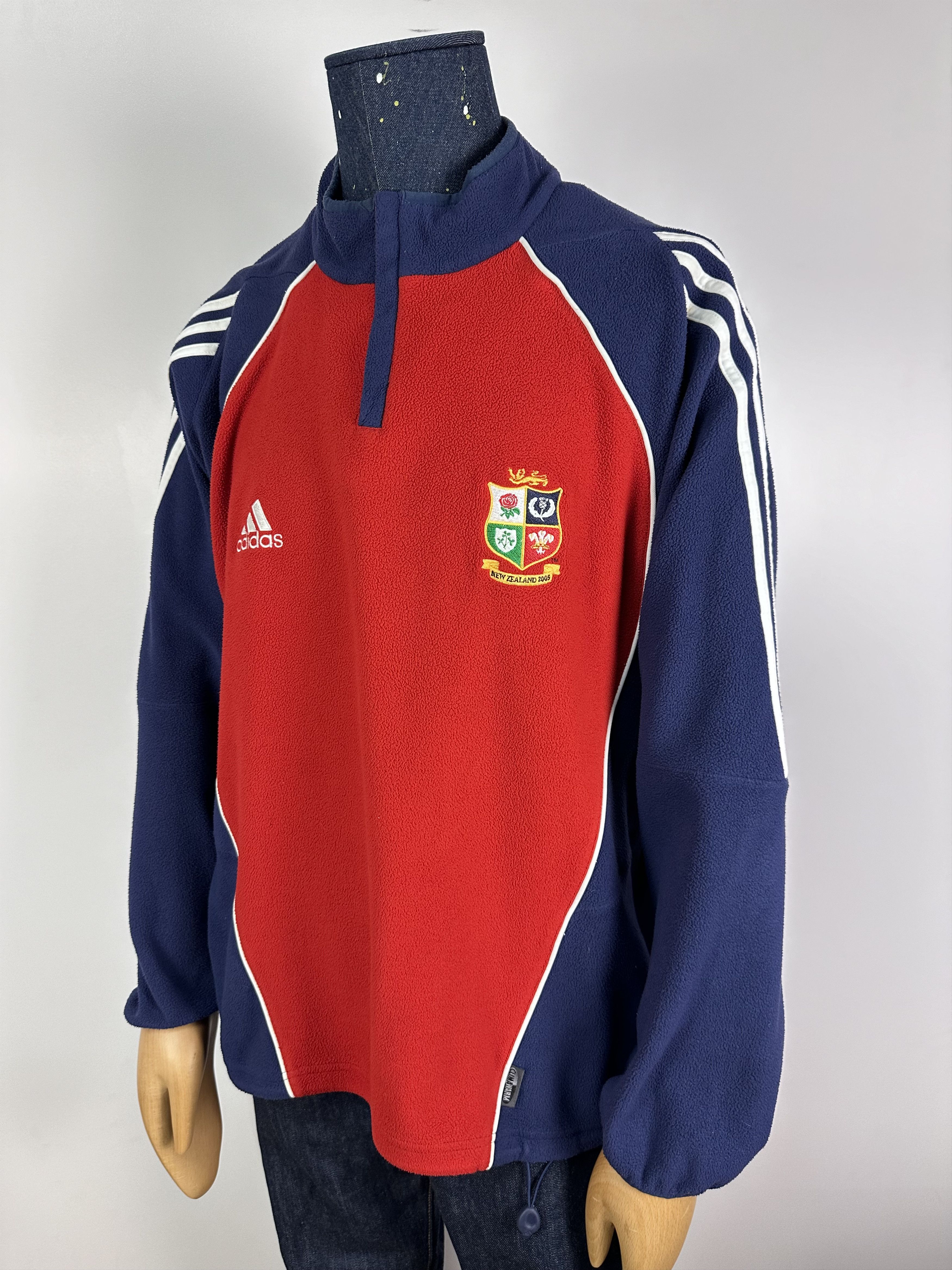 Adidas × Vintage Adidas 2005 RUGBY New Zealand 1/4 Zip Fleece Jacket Sweater Size US L / EU 52-54 / 3 - 1 Thumbnail