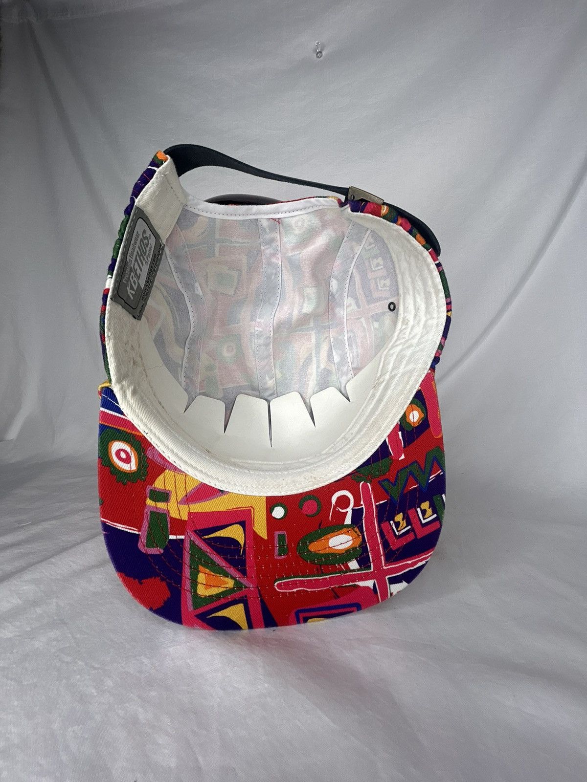 Vintage Vintage 90’s AOP 5-Panel Leather Strapback Hat Size ONE SIZE - 5 Thumbnail