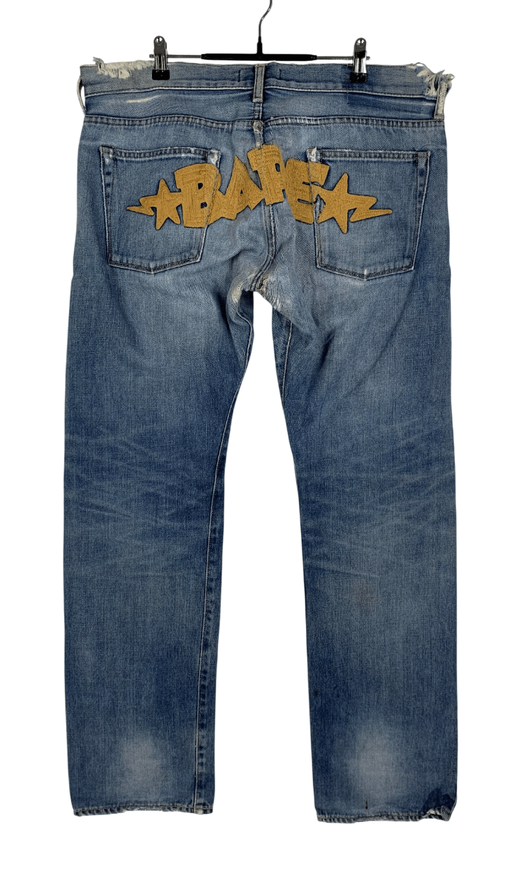 Bape OG A Bathing Ape Distressed Bape Jeans Bapesta Denim Size US 38 / EU 54 - 2 Thumbnail
