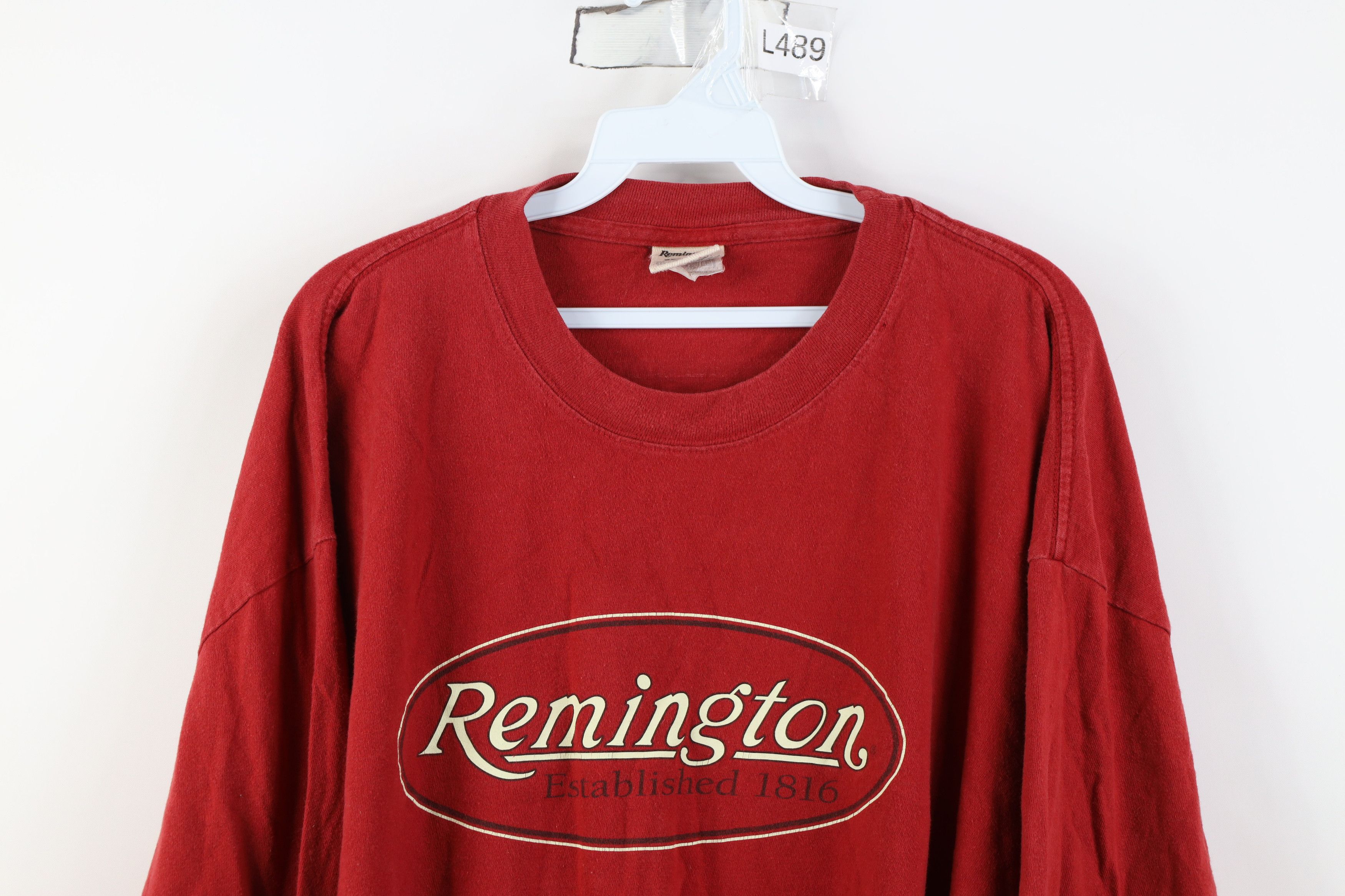 Vintage Vintage Remington UMC Hunting Bear Long Sleeve T-Shirt Red Size US XXL / EU 58 / 5 - 2 Thumbnail