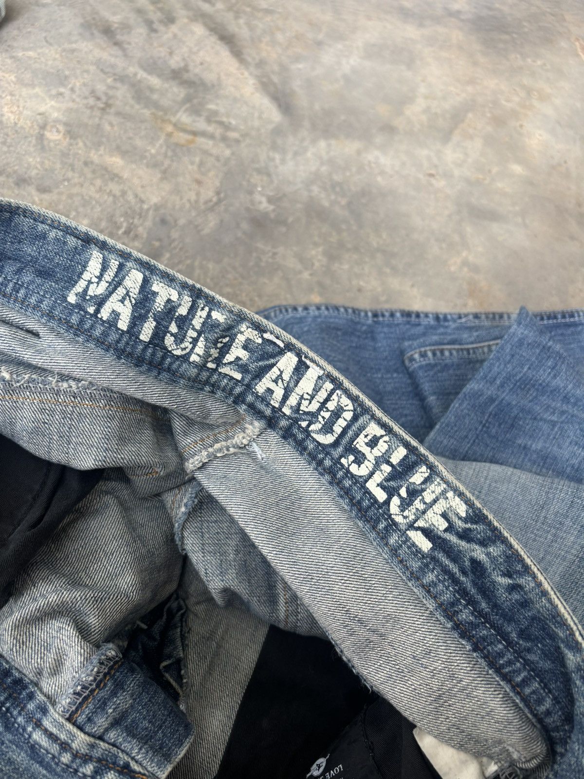 Hysteric Glamour Distressed Denim Nature And Blue Ifsixwasnine Style Jeans Size US 33 - 11 Thumbnail
