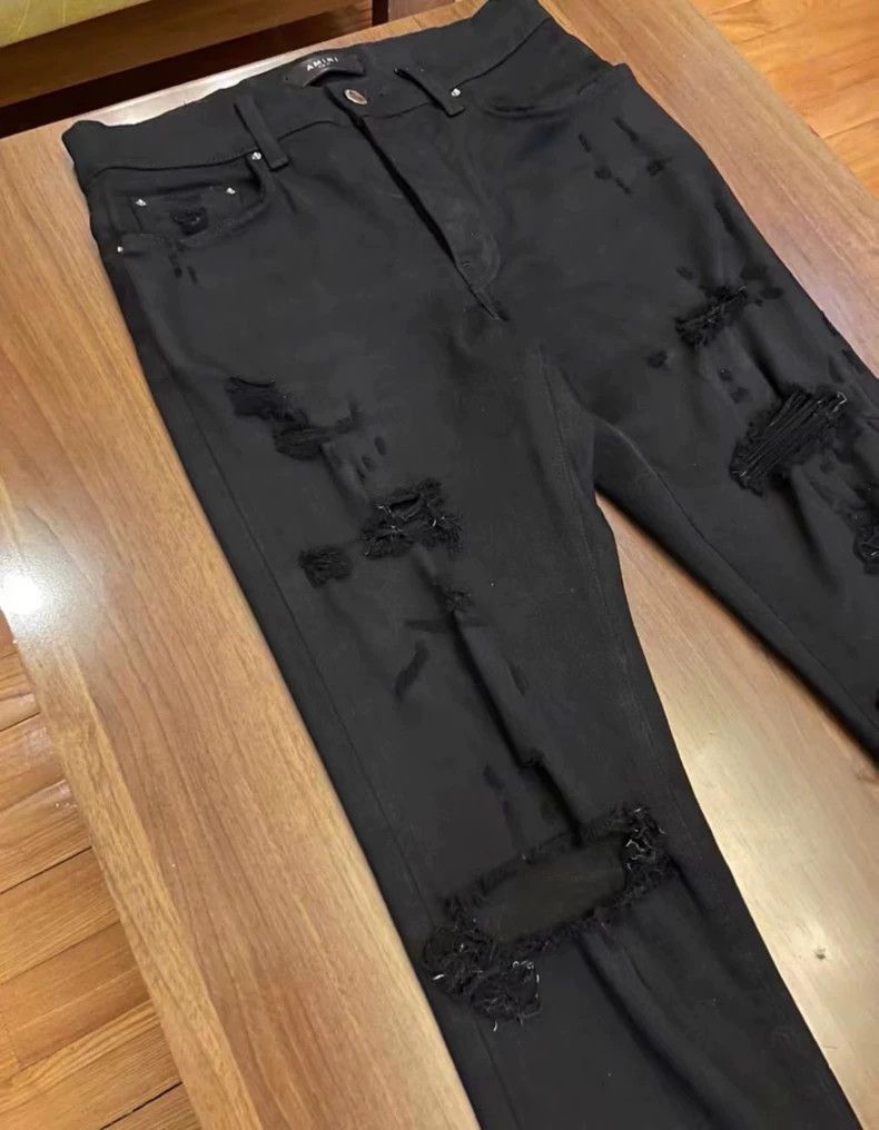 Amiri Amiri Authentic jeans that destroy both knees 2501-Nextarro Size US 29 - 2 Thumbnail