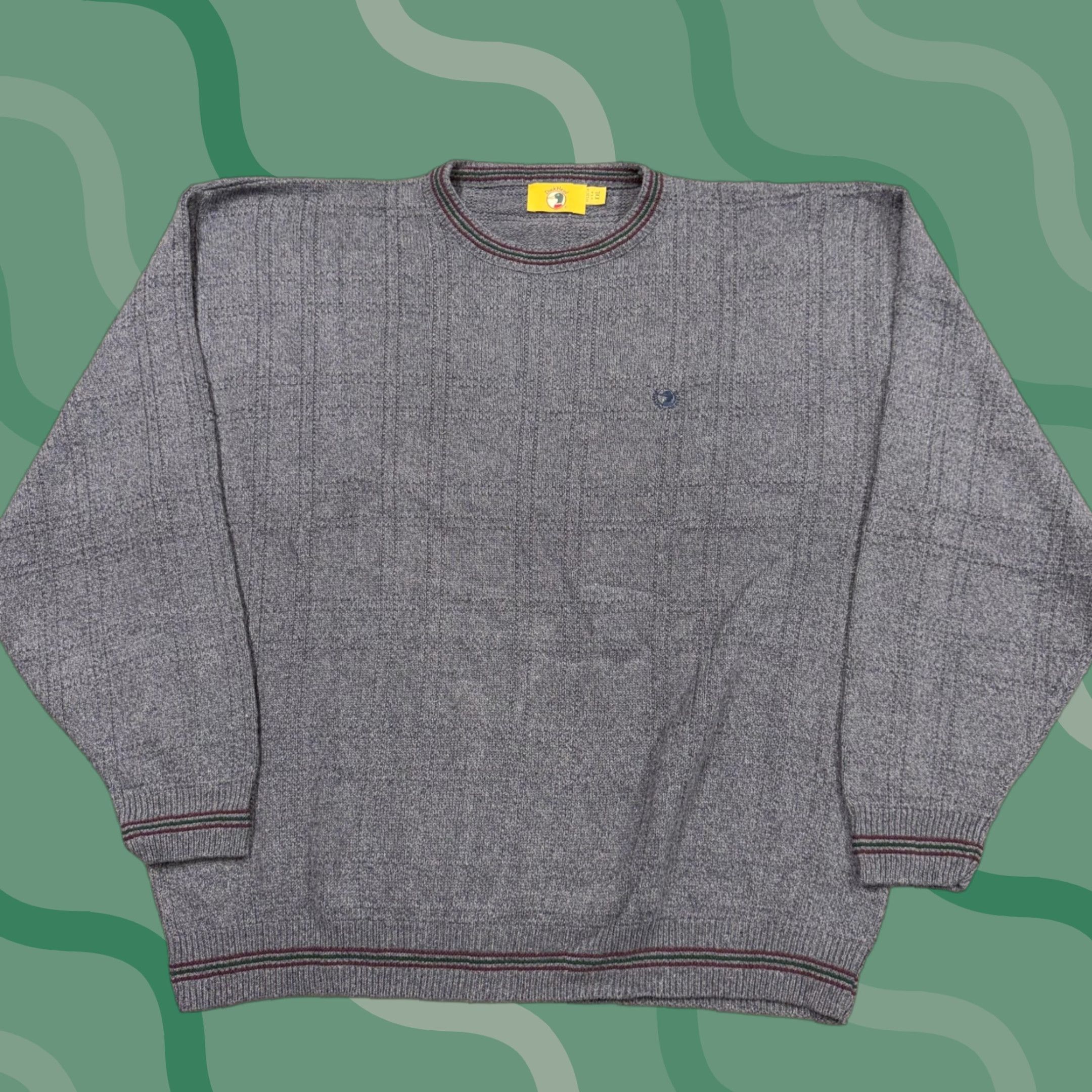 Vintage VINTAGE Duck Head Sweater Mens 2XL Gray Tight-Knit Crewneck Pullover Logo USA Knit Pattern Solid Regular Knit Style Fall Winter Casual Mens Size US XXL / EU 58 / 5 - 1 Thumbnail