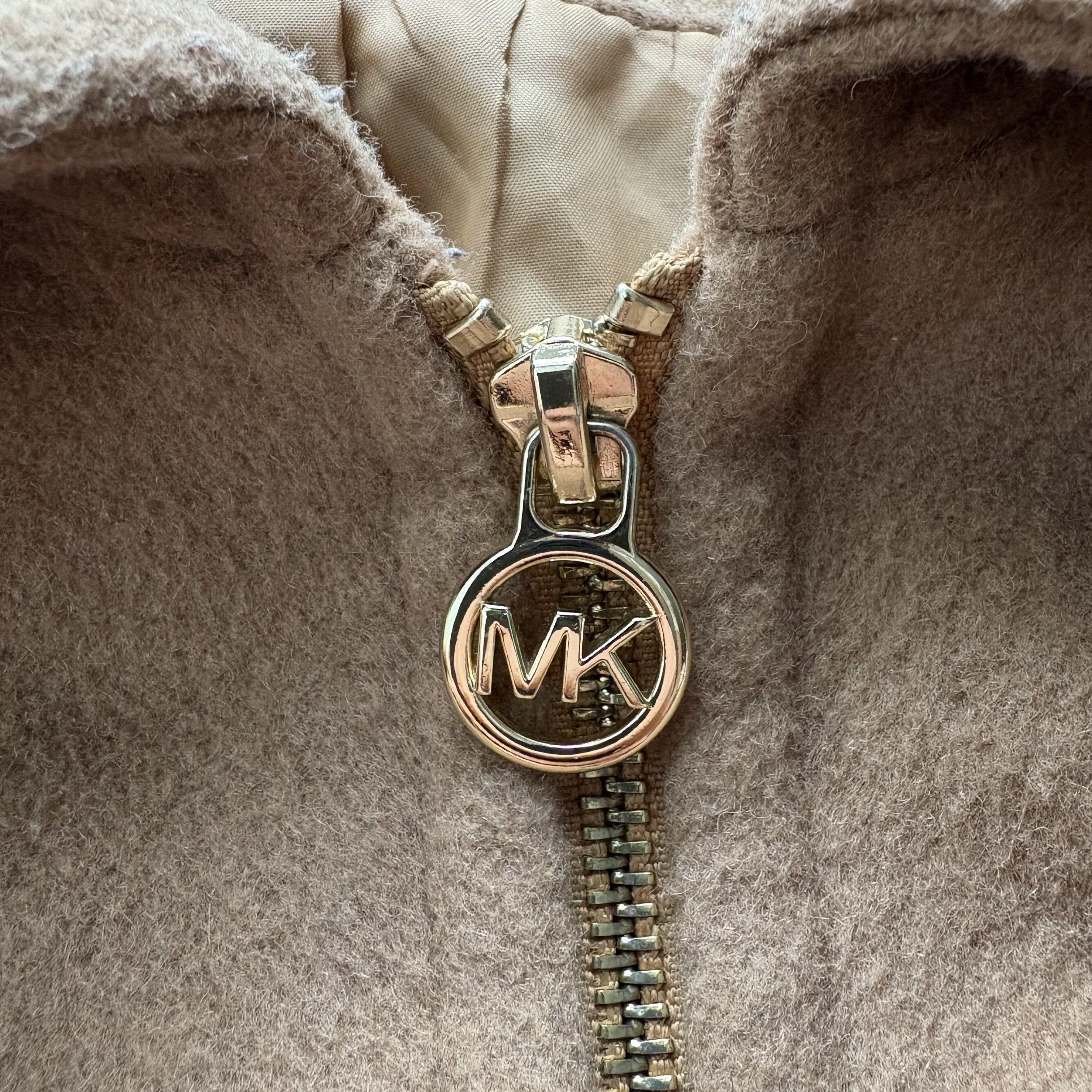 Michael Kors Michael Kors Wool Blend Zip Up Coat Camel Small Size S / US 4 / IT 40 - 8 Thumbnail