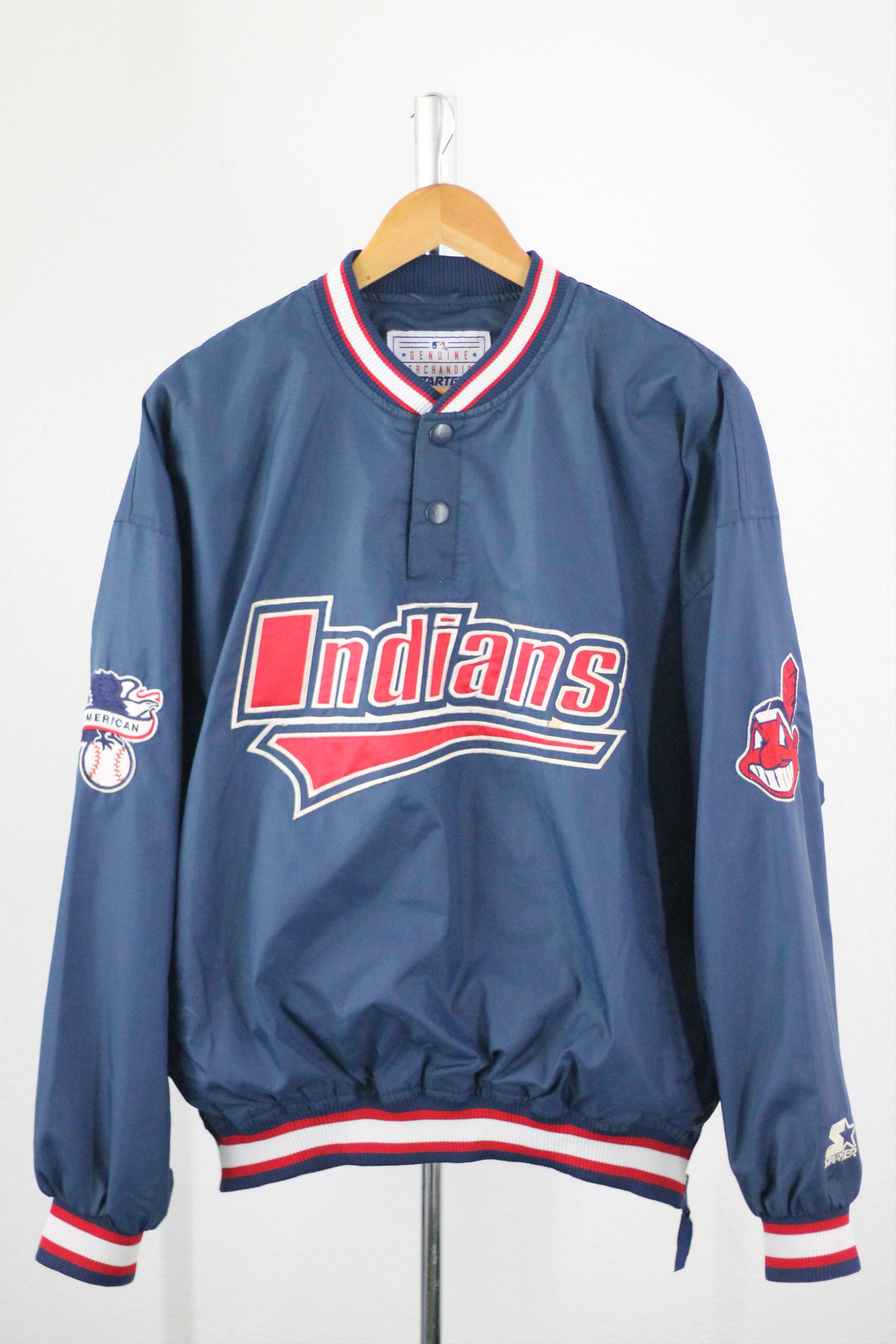 MLB × Starter × Vintage Vintage 90's STARTER x CLEVELAND INDIANS Jacket. Size US L / EU 52-54 / 3 - 1 Thumbnail