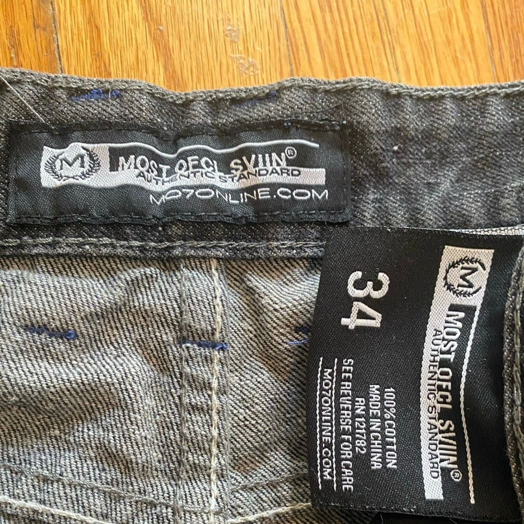 Vintage Most official 7 black baggy jorts jnco girbaud 2000s y2k 34 Size US 34 / EU 50 - 2 Thumbnail
