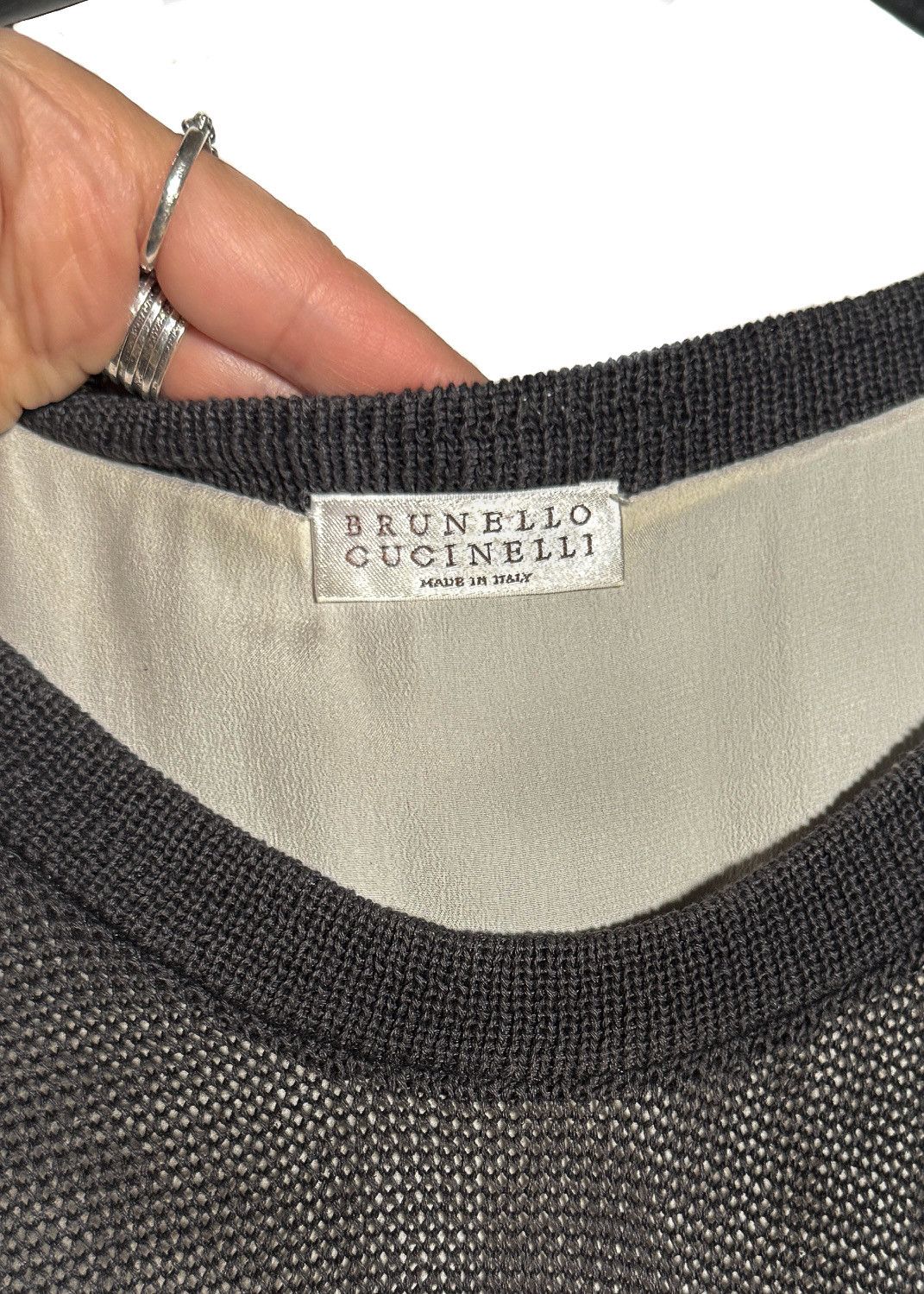 Brunello Cucinelli Brunello Cucinelli Knit Monili Side Band Layered Dress Size S / US 4 / IT 40 - 8 Thumbnail