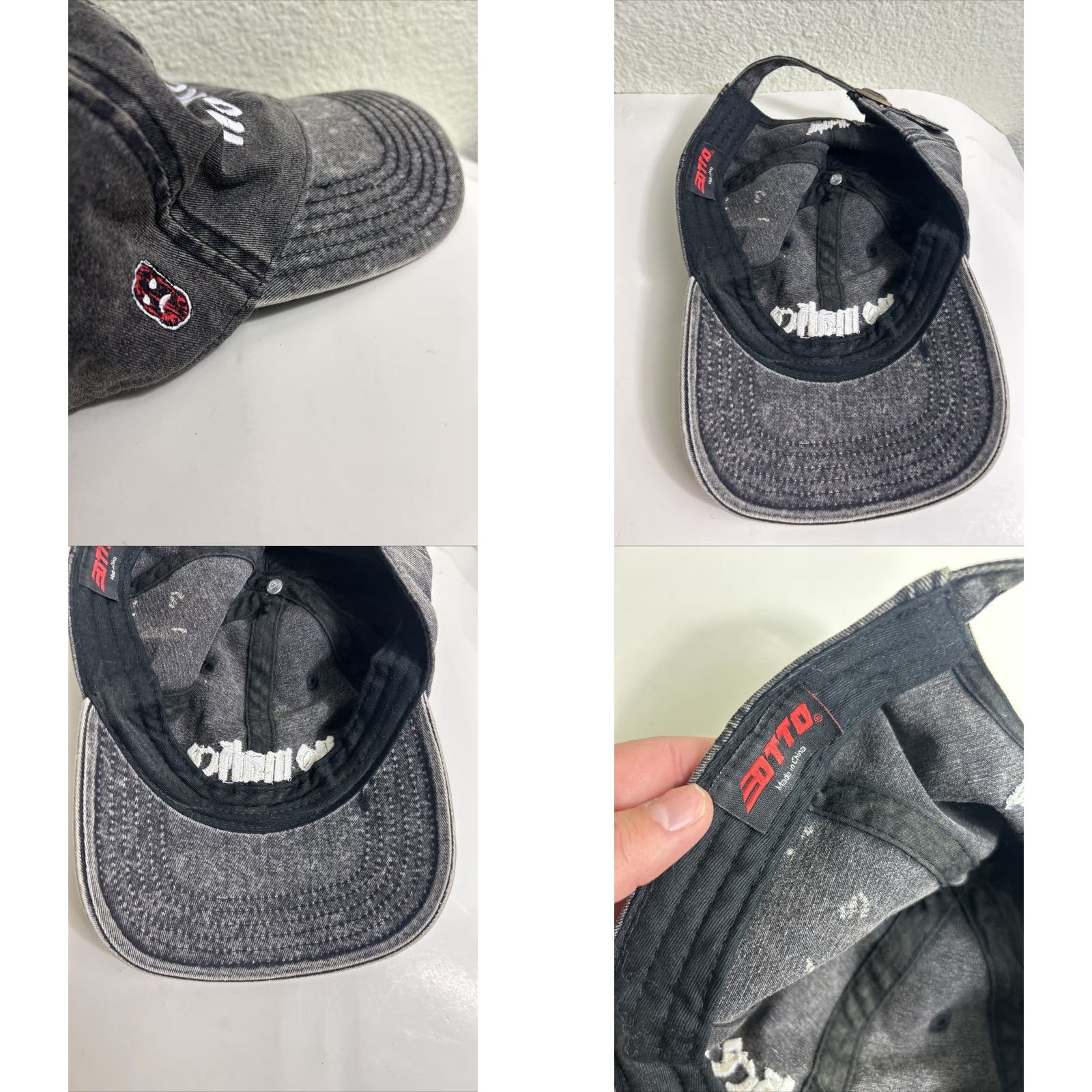 Vintage No Malice Gray Denim Dad Hat Strapback “judge Ye Not” Adjustable Size ONE SIZE - 9 Thumbnail