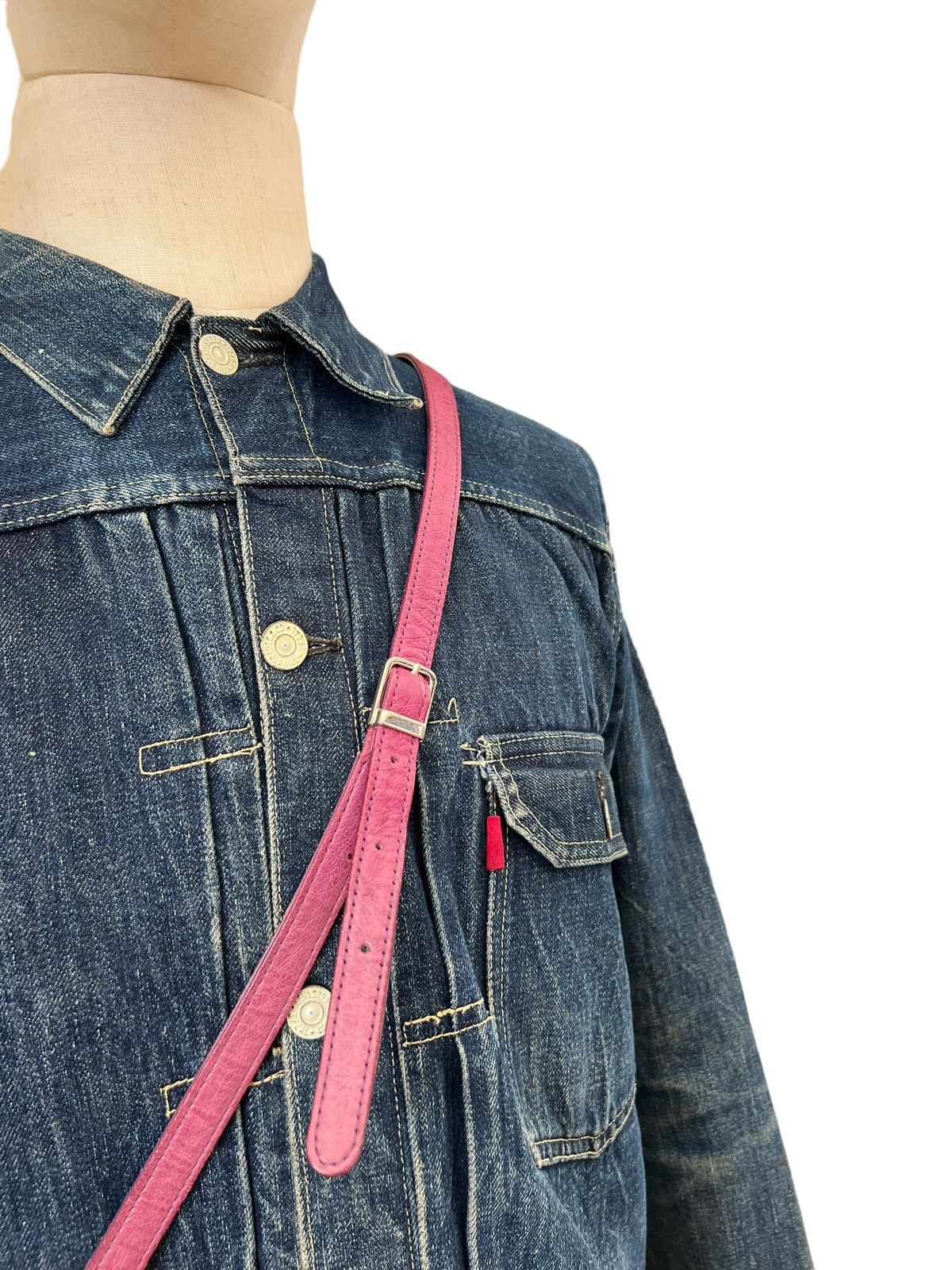 Leather Vintage JRA Japan Patina Ostrich Leather Mini Sling Bag Size ONE SIZE - 7 Thumbnail