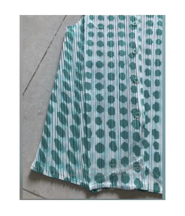 Issey Miyake Issey Miyake Polka Dot Stand Collar Sleeveless Shirt Size L / US 10 / IT 46 - 4 Thumbnail