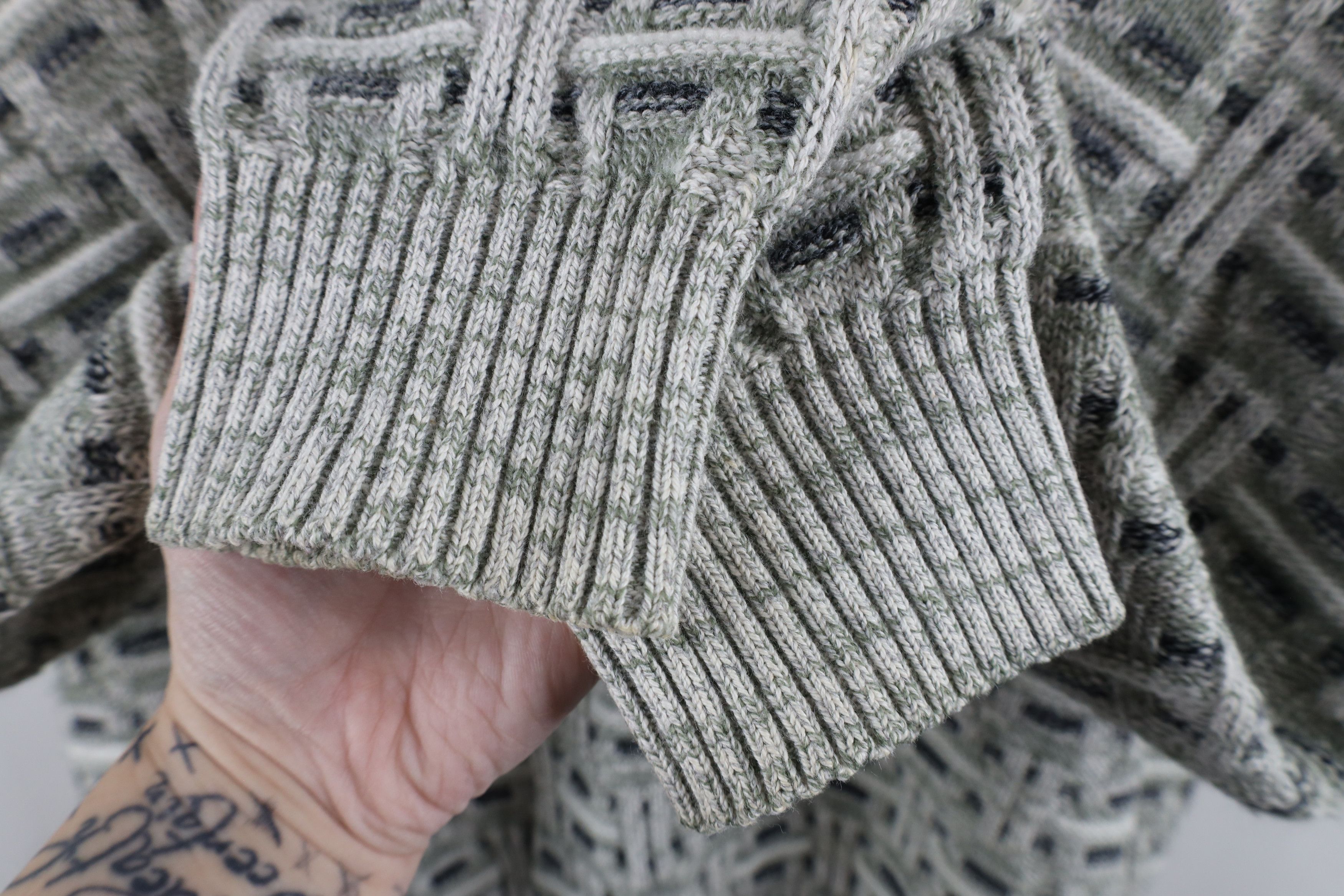 Vintage Vintage 90s Streetwear Knit Cross Weave Cosby Dad Sweater Size US XXL / EU 58 / 5 - 4 Thumbnail