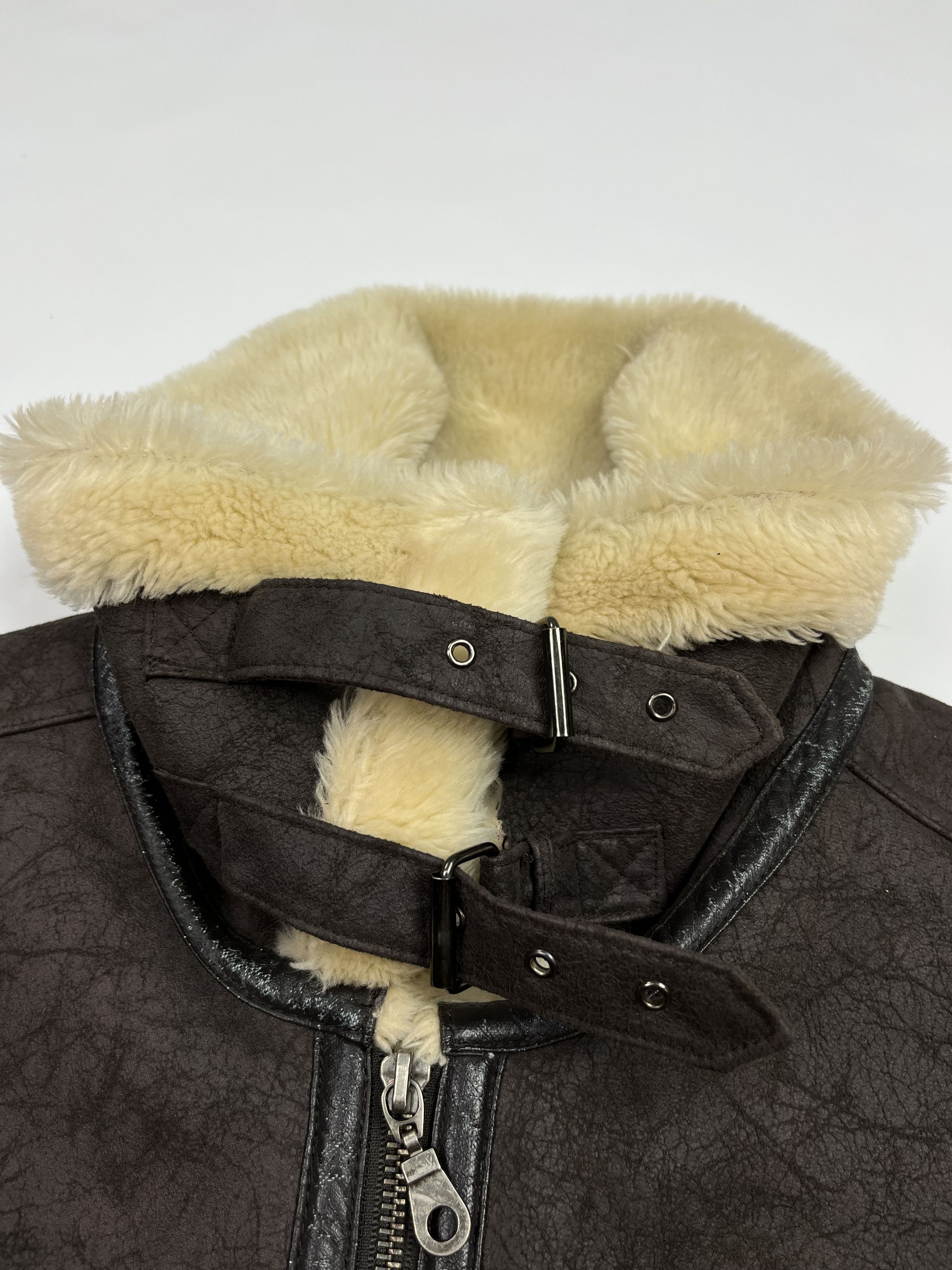 Replay 1980s B3 VELOUR SHERPA FLIGHT AVIATOR COAT JACKET - № 2004 Size US XL / EU 56 / 4 - 9 Thumbnail