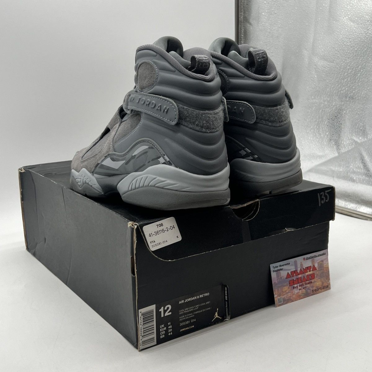 Jordan Brand Air Jordan 8 cool grey Size US 12 / EU 45 - 4 Thumbnail