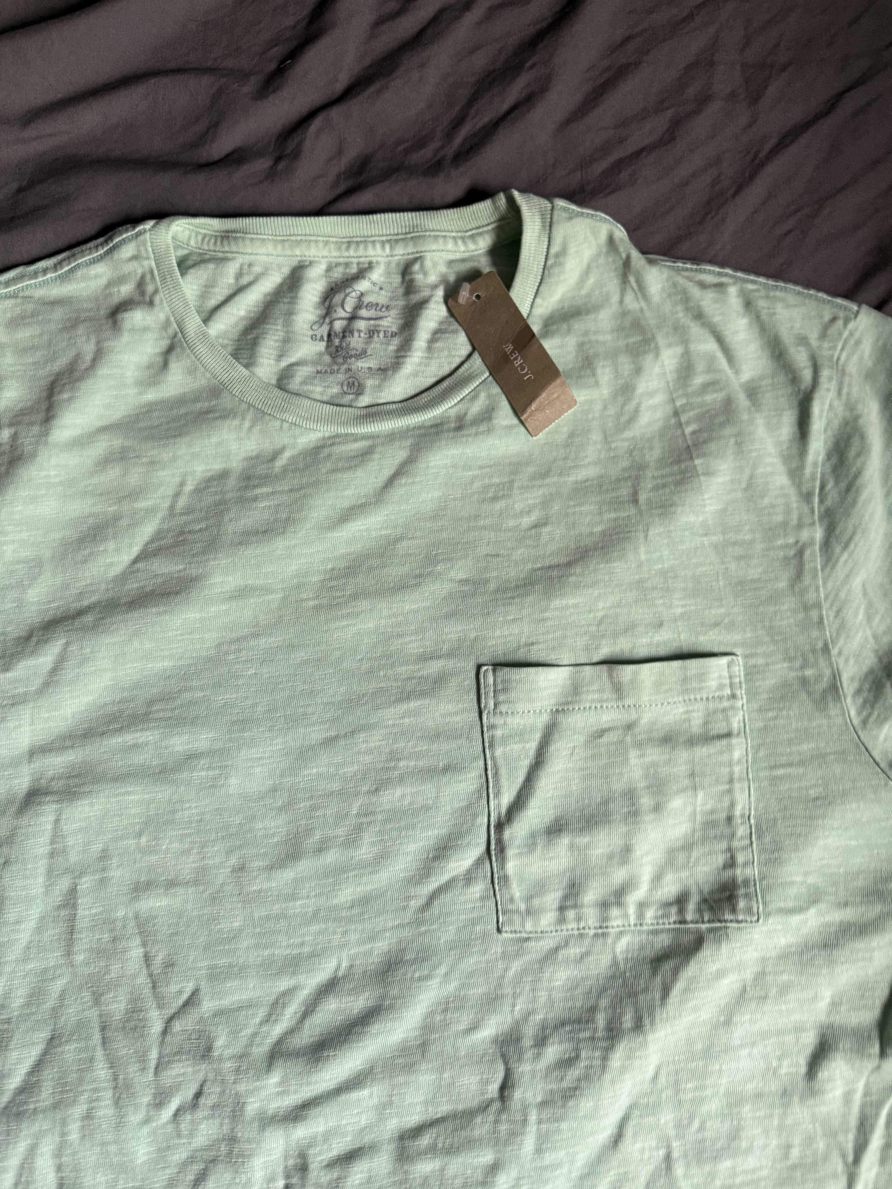 J.Crew J. Crew Garment Dyed Slub Cotton S/S Tee Shirt med green $48 Size US M / EU 48-50 / 2 - 1 Thumbnail