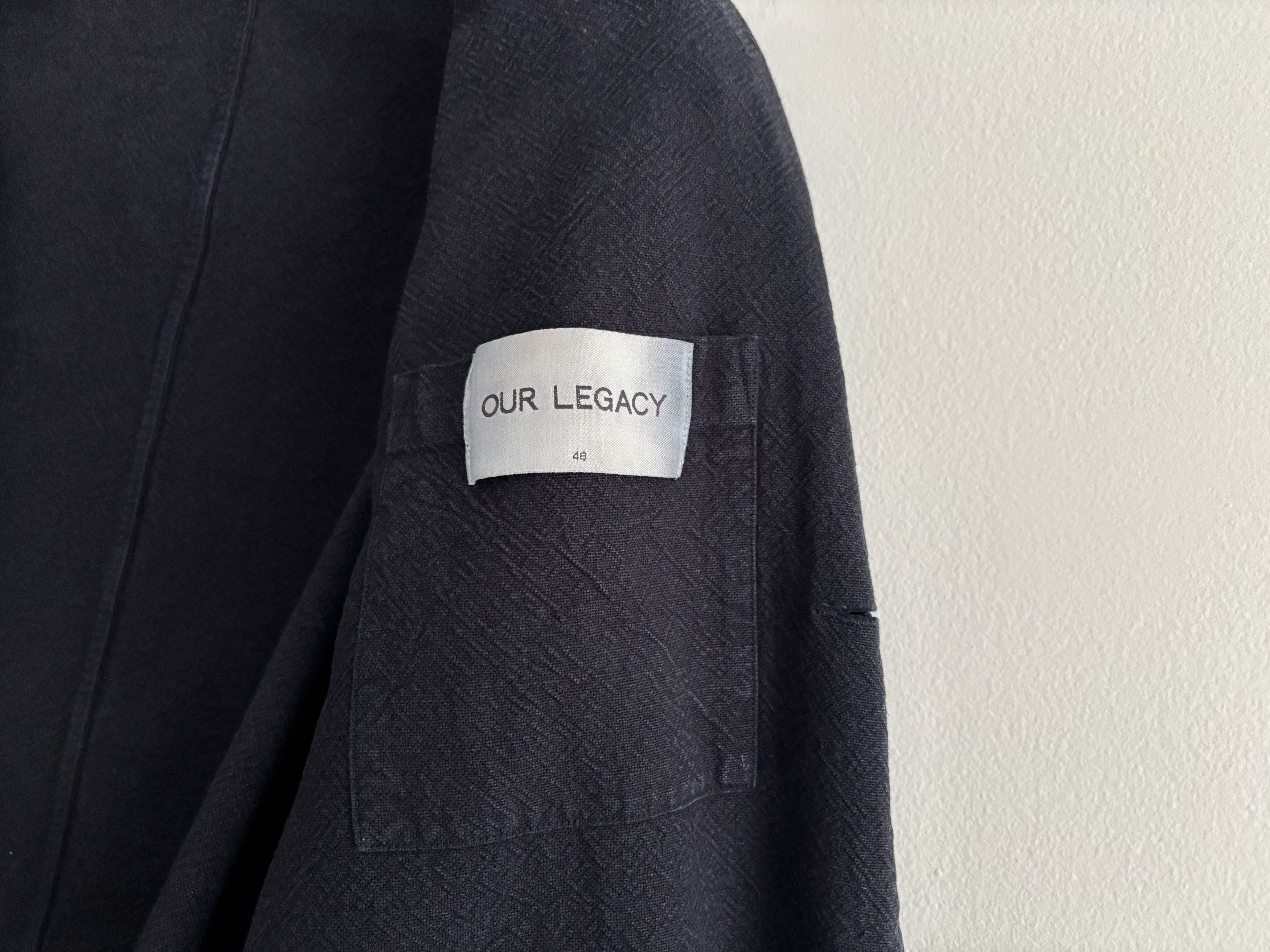 Our Legacy Navy Pigment Linen- Cotton Unstructured Sport Coat/ Blazer Size 38R - 6 Thumbnail