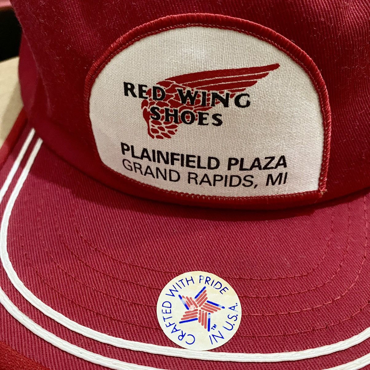 Other VINTAGE RED WING SHOES Halfmoon 5-Panel Trucker Cap 80s USA Size ONE SIZE - 6 Thumbnail