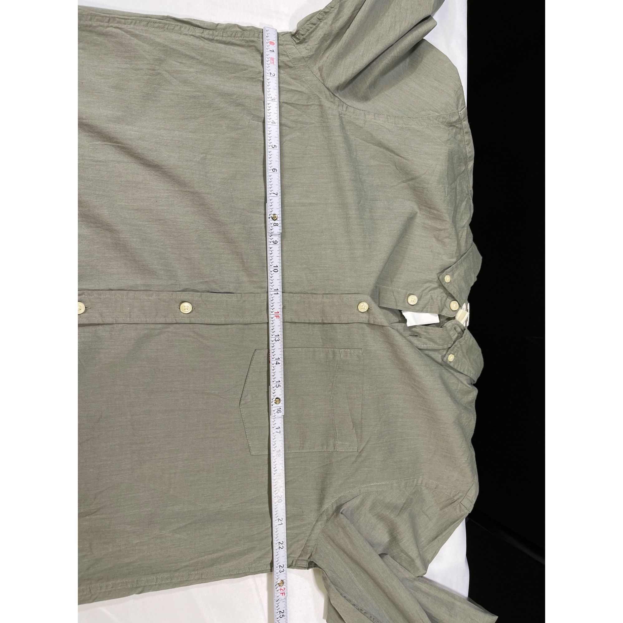 H&M H&M SKU 7634 Mens Olive Green Button Down Long Sleeve Shirt Size US L / EU 52-54 / 3 - 3 Thumbnail