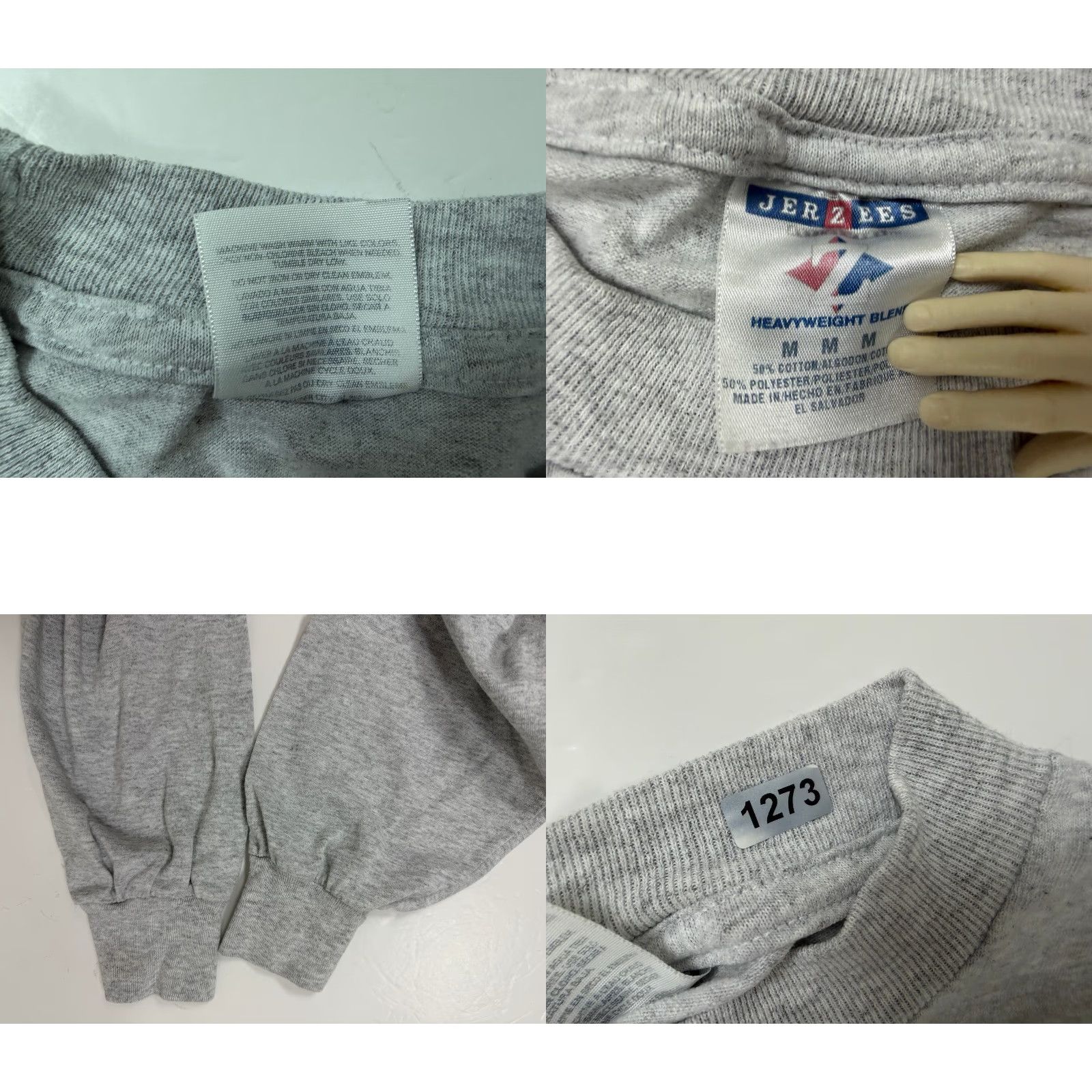 Jerzees VINTAGE Hewlett Packard Shirt Men M Gray 90s HP Invent Graphic Print Long Sleeve Logo T-Shirt 1990s Grunge Hipster Casual Mens Size US M / EU 48-50 / 2 - 9 Thumbnail
