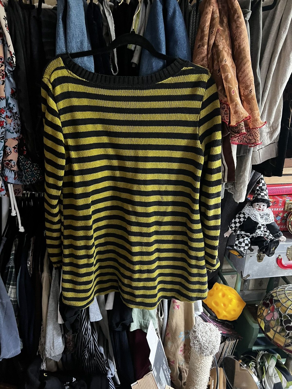 Betsey Johnson × Vintage BETSEY JOHNSON 1980s PUNK LABEL SWEATER Size ONE SIZE - 4 Thumbnail