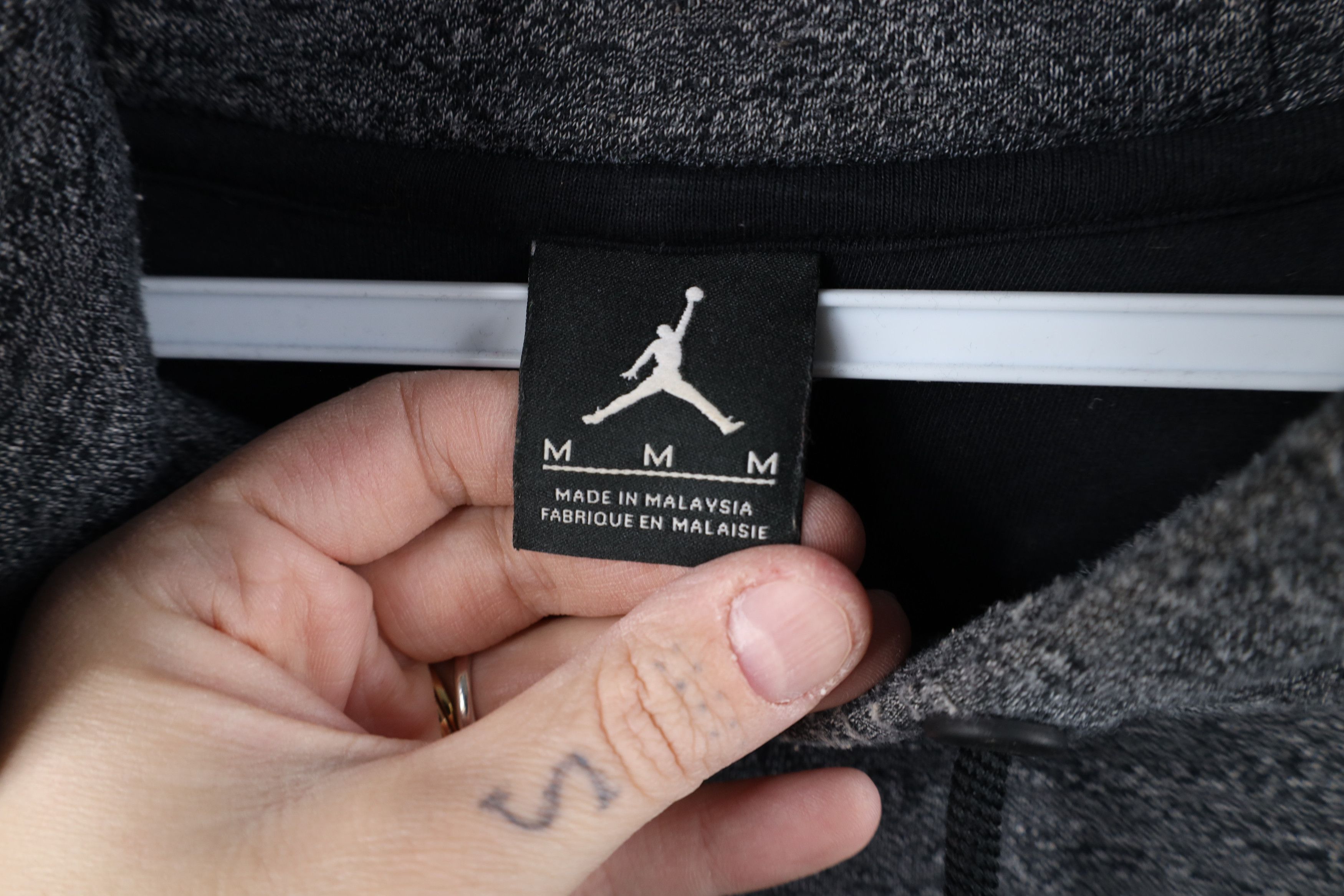Nike Nike Air Jordan Spell Out Hoodie Sweatshirt Heather Gray Size US M / EU 48-50 / 2 - 10 Thumbnail