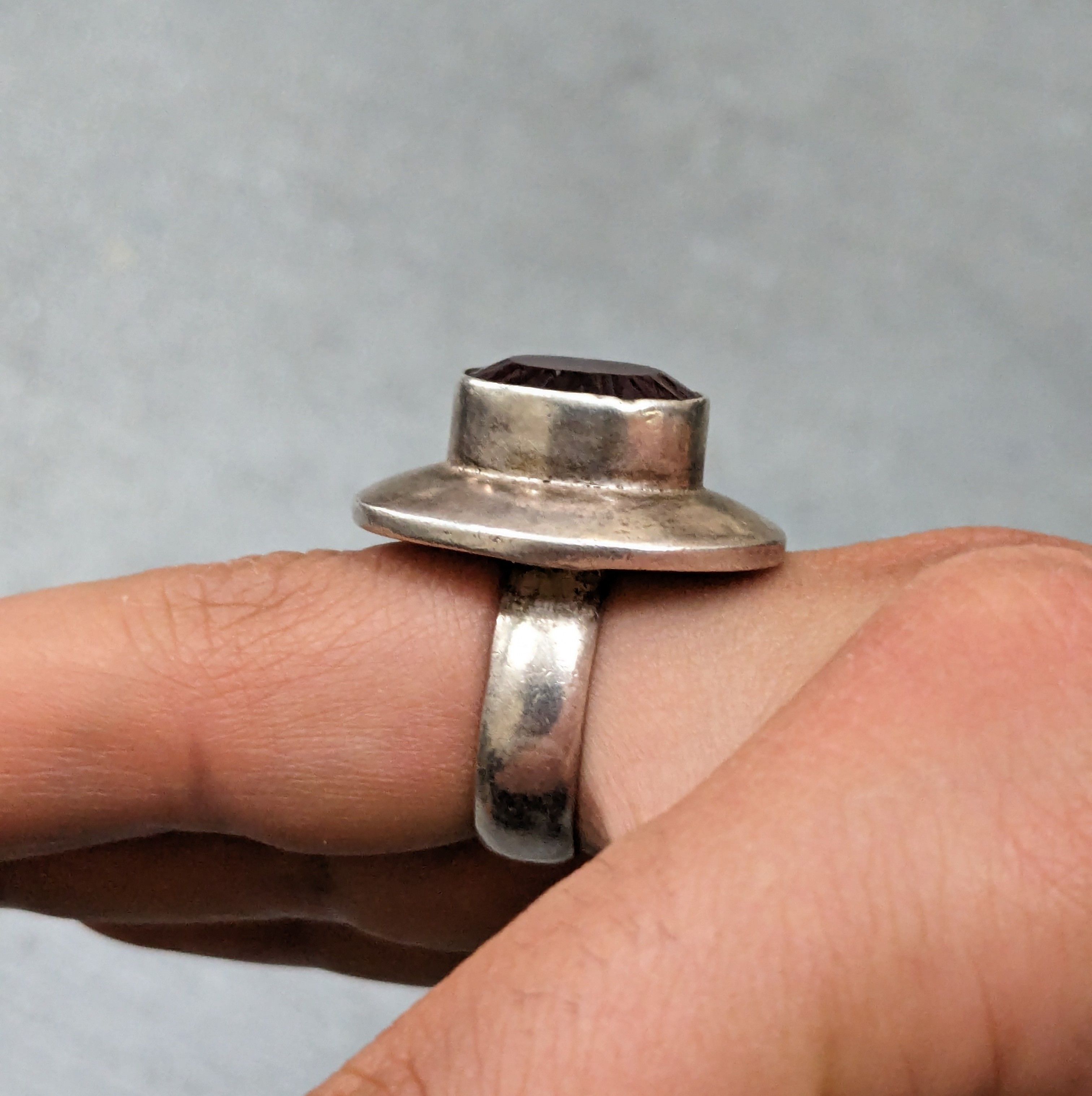 Jewelry × Vintage Sterling Silver Ring Pink Tourmaline 9.25 Avant Garde Size ONE SIZE - 13 Thumbnail
