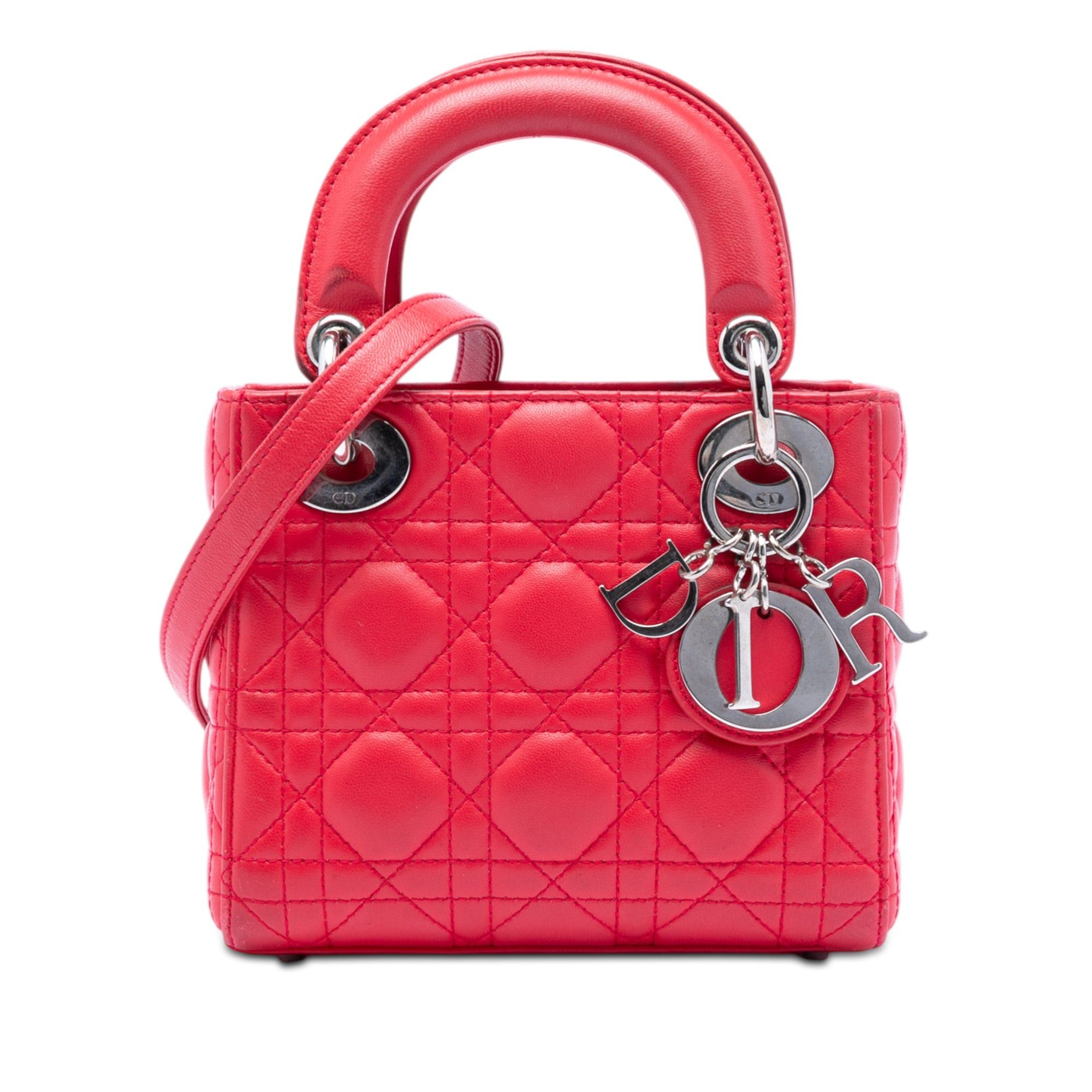 Dior Mini Lambskin Cannage Lady Dior Size ONE SIZE - 1 Thumbnail