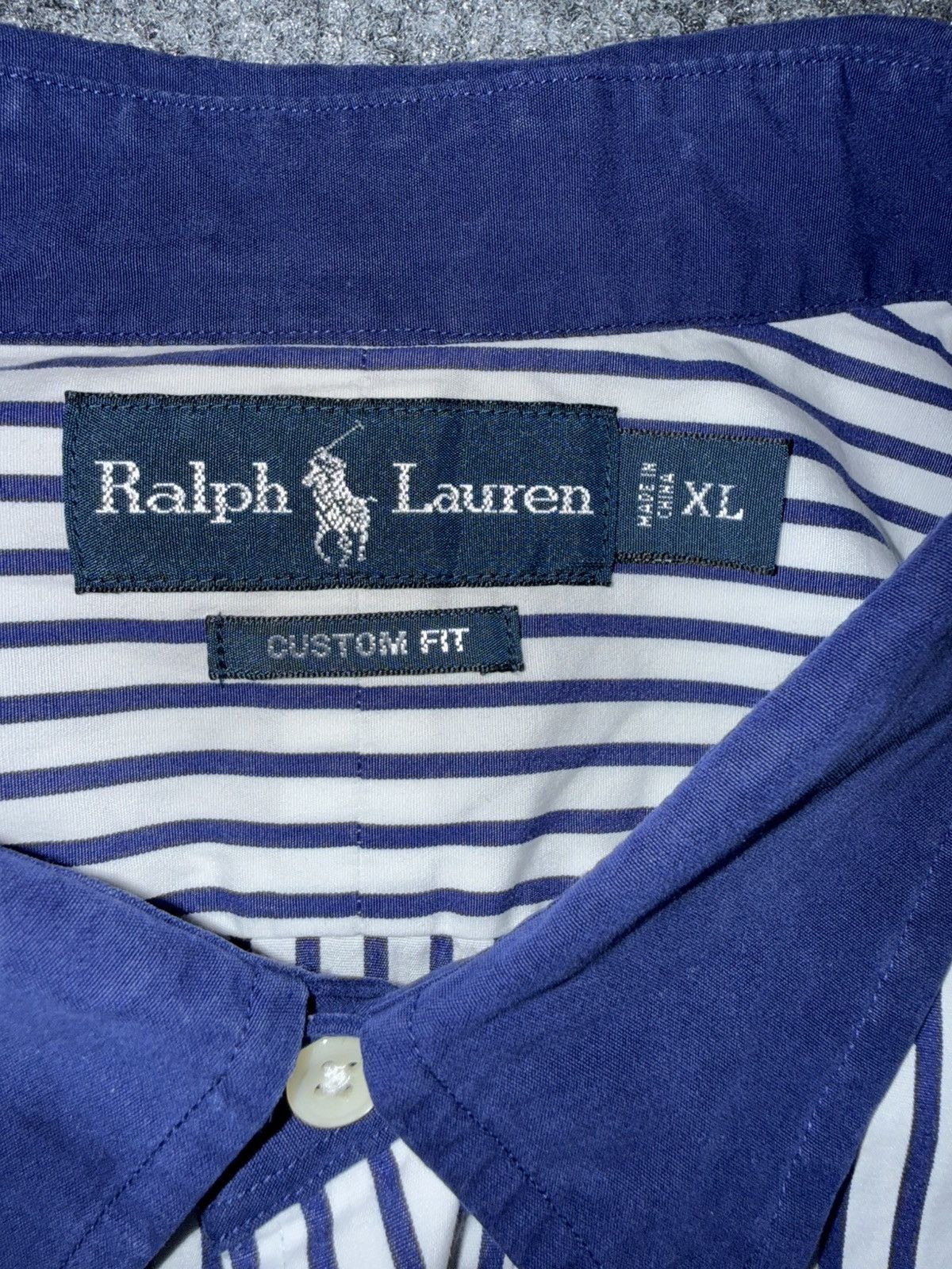 Ralph Lauren Vintage Polo Ralph Lauren Crest Shirt Big 3 Stripe XL Size US XL / EU 56 / 4 - 8 Thumbnail