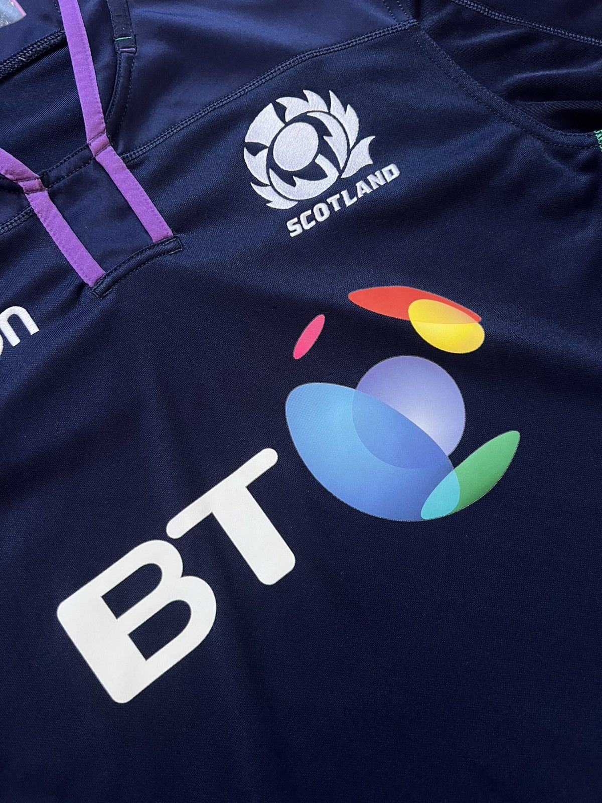 Macron Macron BT Embroidered Scottish Rugby Shirt, Size M Size US M / EU 48-50 / 2 - 4 Thumbnail