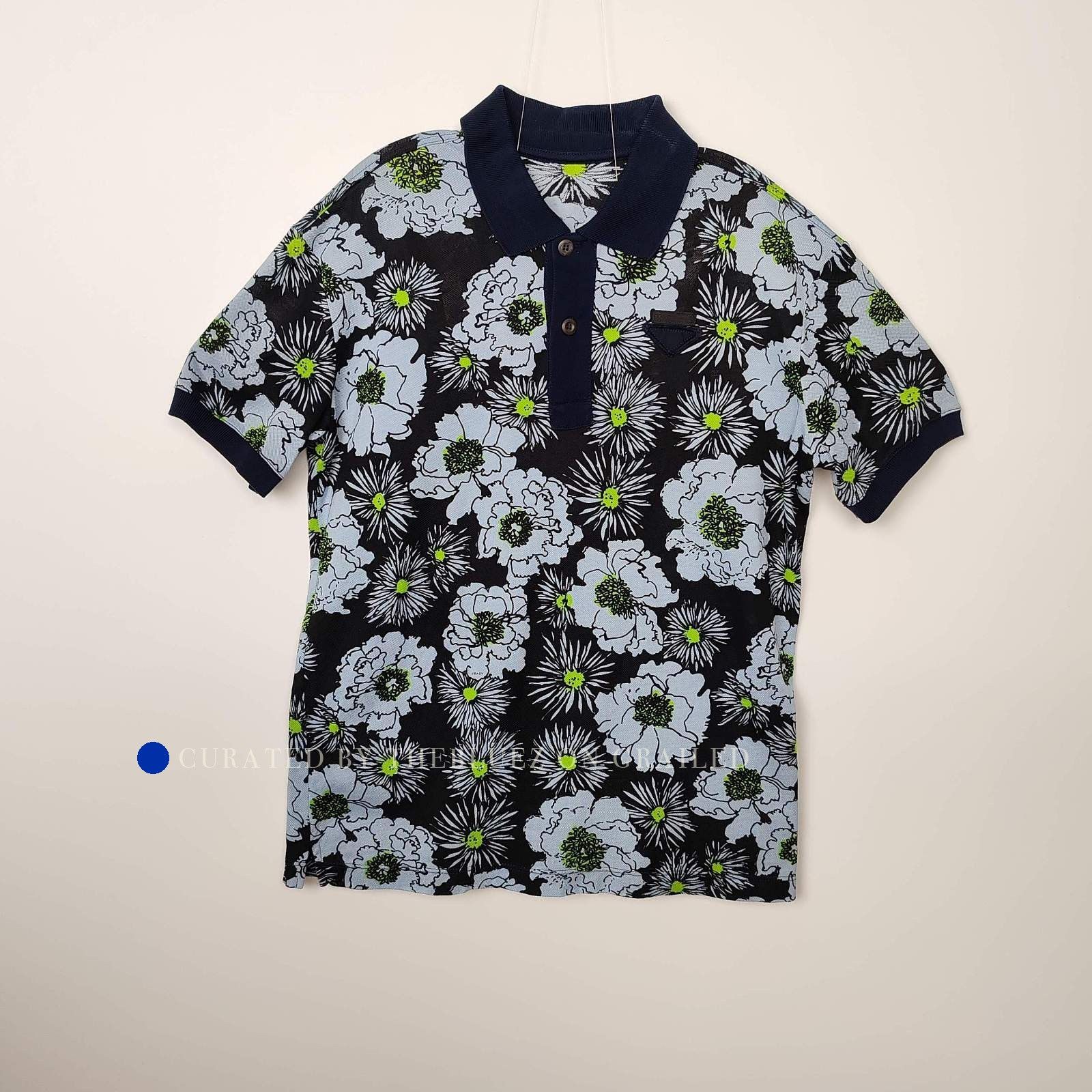 Prada Multi Floral Print Short Sleeve Polo Shirt Size US M / EU 48-50 / 2 - 1 Preview
