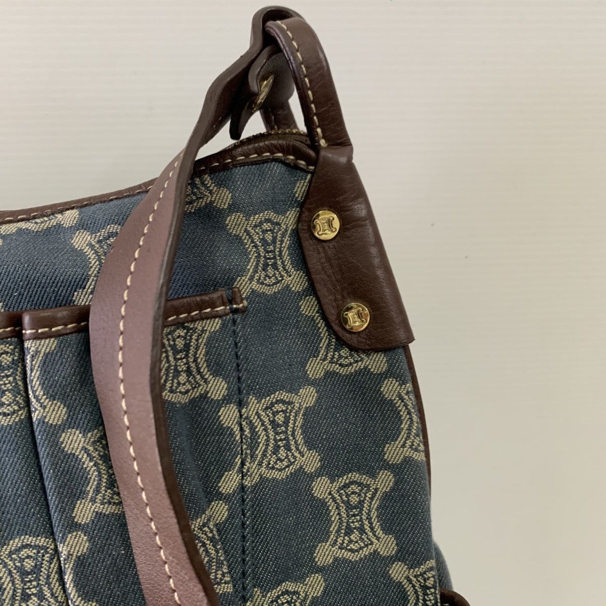 Celine Celine Canvas Denime Shoulder Pre-Owned Bag Size ONE SIZE - 9 Thumbnail