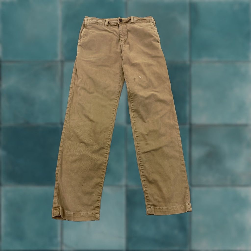 American Eagle Outfitters American Eagle Pants 28x30 Khaki Extreme Flex Slim Chino Mens Size US 28 / EU 44 - 1 Thumbnail