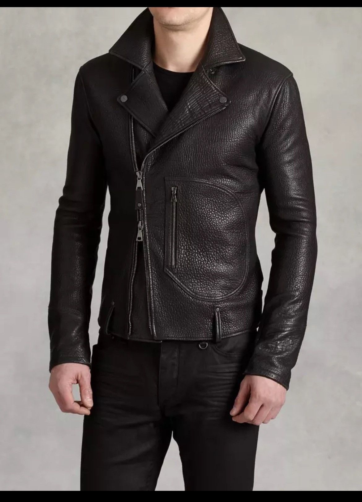 John Varvatos Biker Jacket With Zip Patch Pocket. EU 48 Size US M / EU 48-50 / 2 - 1 Thumbnail