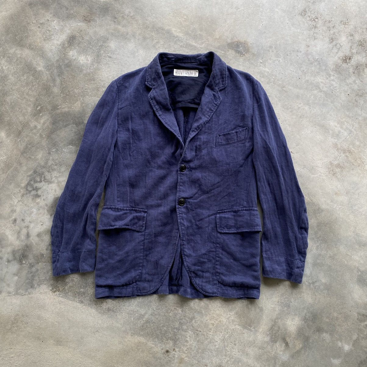 Haversack HAVERSACK Navy Linen Blazer Jacket Size US M / EU 48-50 / 2 - 1 Thumbnail