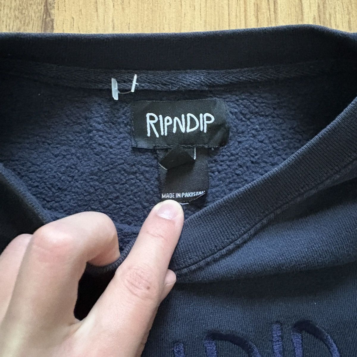 RIPNDIP Y2K Skater Navy RIPNDIP Great wave of nerm graphic sweater Size US L / EU 52-54 / 3 - 4 Thumbnail