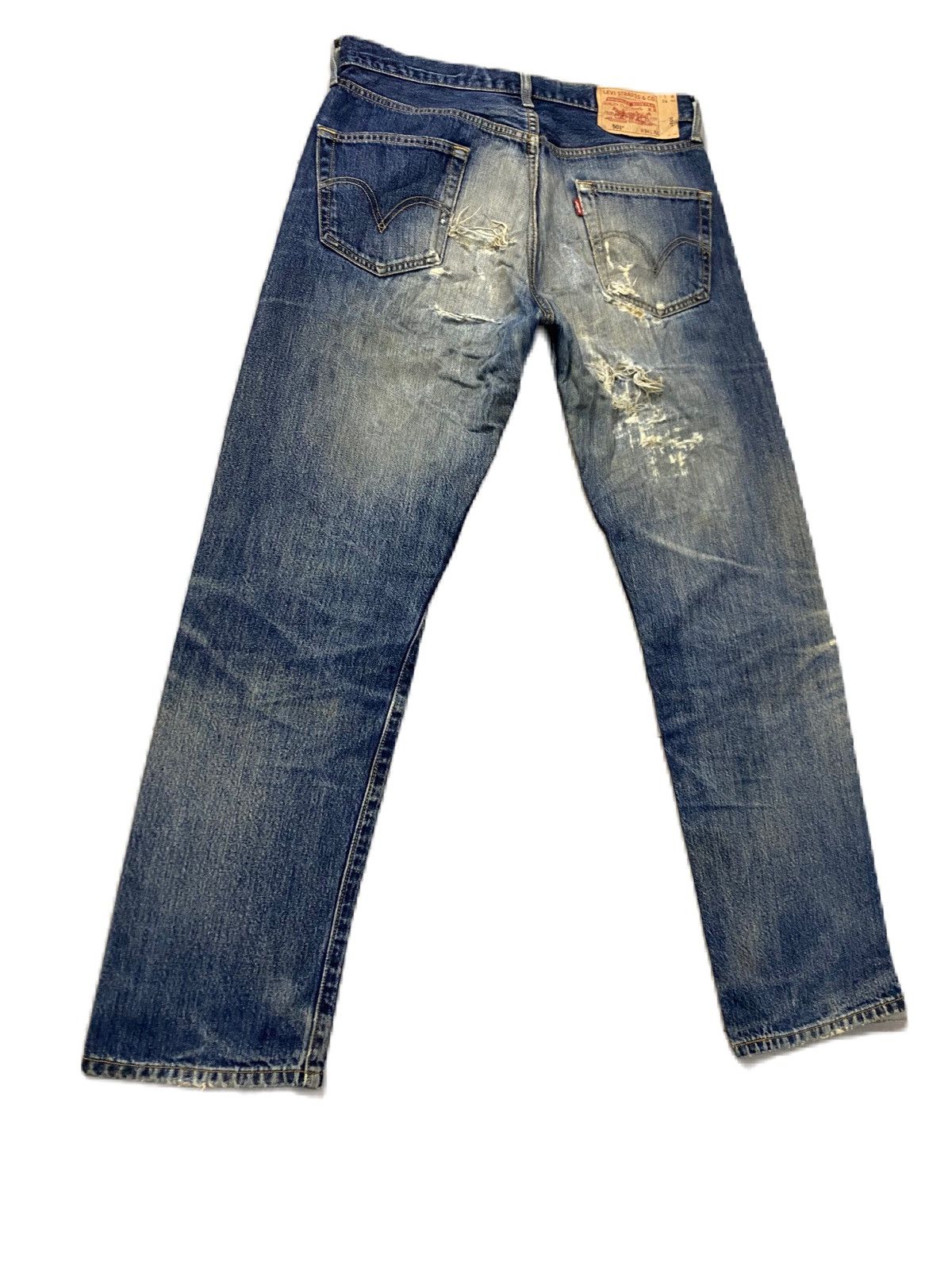 Kapital × Levi's LEVIS 501 BUTTON FLY DISTRESS DESIGN GRUNGE STYLE Size US 32 / EU 48 - 7 Thumbnail