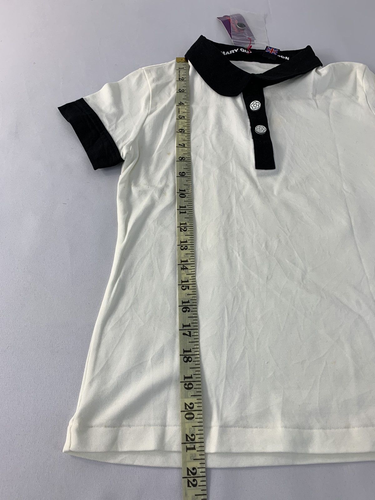 Japanese Brand 90s Mary Quant London Polo Tee Brand Girl Youth Wear Size XS / US 0-2 / IT 36-38 - 11 Thumbnail