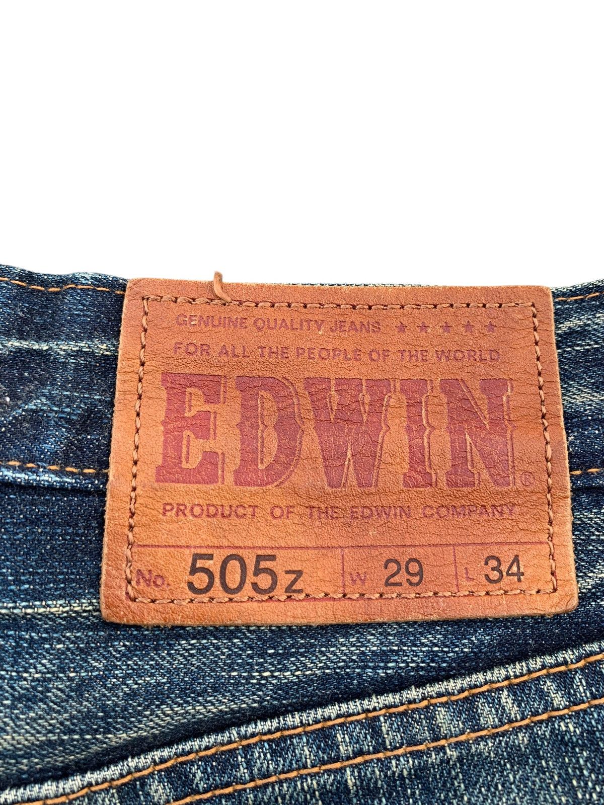 Edwin VINTAGE EDWIN 505z SELVEDGE FADED&RUSTY DISTRESSED DENIM Size US 30 / EU 46 - 10 Thumbnail