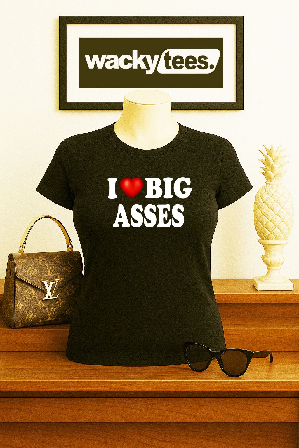 Other I Love Big Asses I Heart Butts Adult Humor Graphic Tee Shirt Size US L / EU 52-54 / 3 - 5 Thumbnail