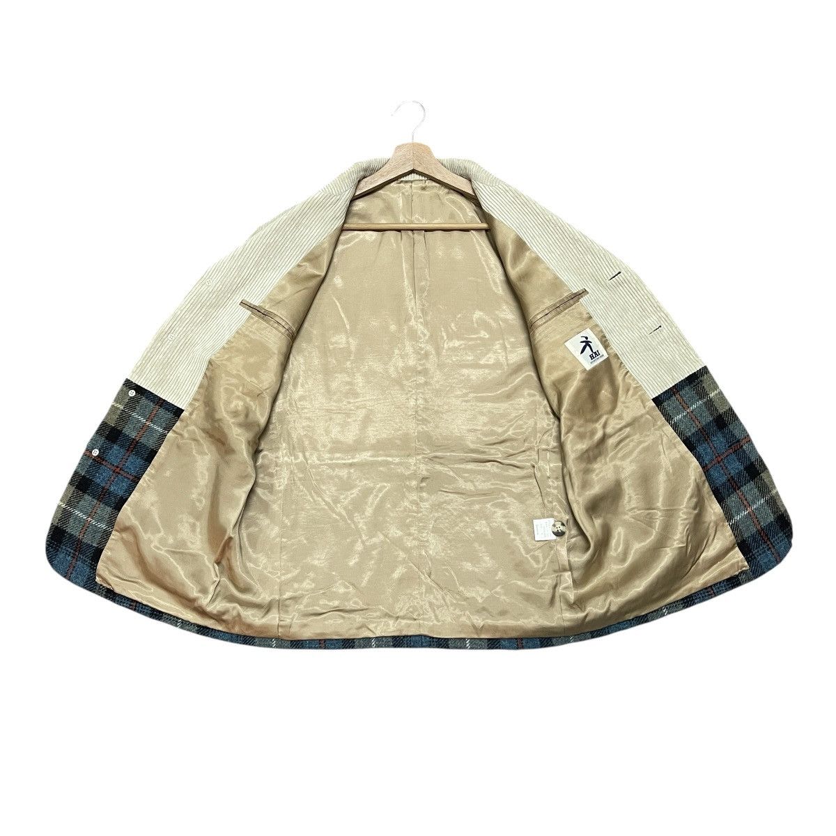 Issey Miyake Hai Sporting Gear Issey Miyake Corduroy Plaid Panel Jacket Size US M / EU 48-50 / 2 - 19 Thumbnail