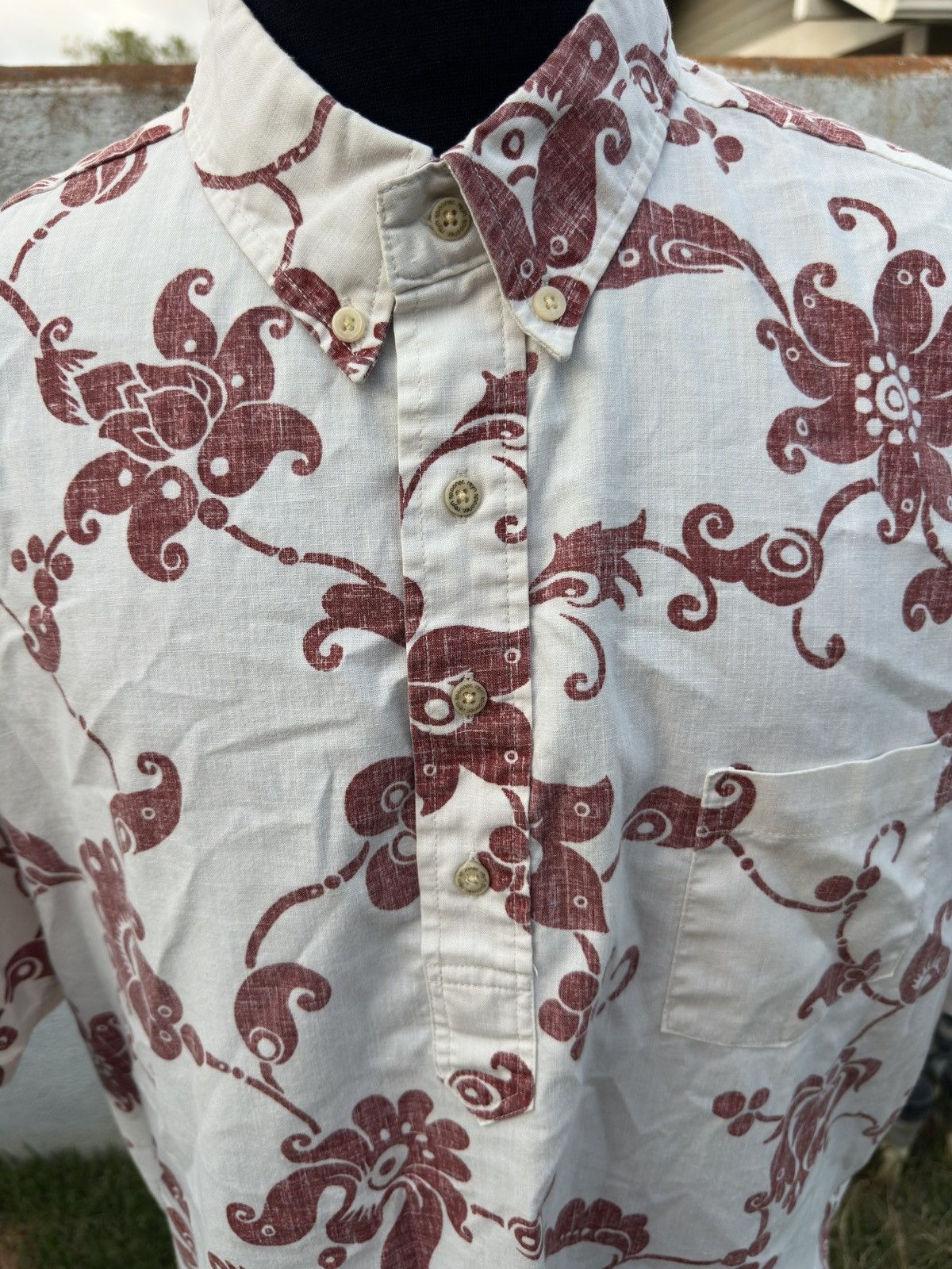 Reyn Spooner Reyn Spooner Hawaiian Print Red/White 3/4 Button Men's XXL Size US XXL / EU 58 / 5 - 3 Thumbnail