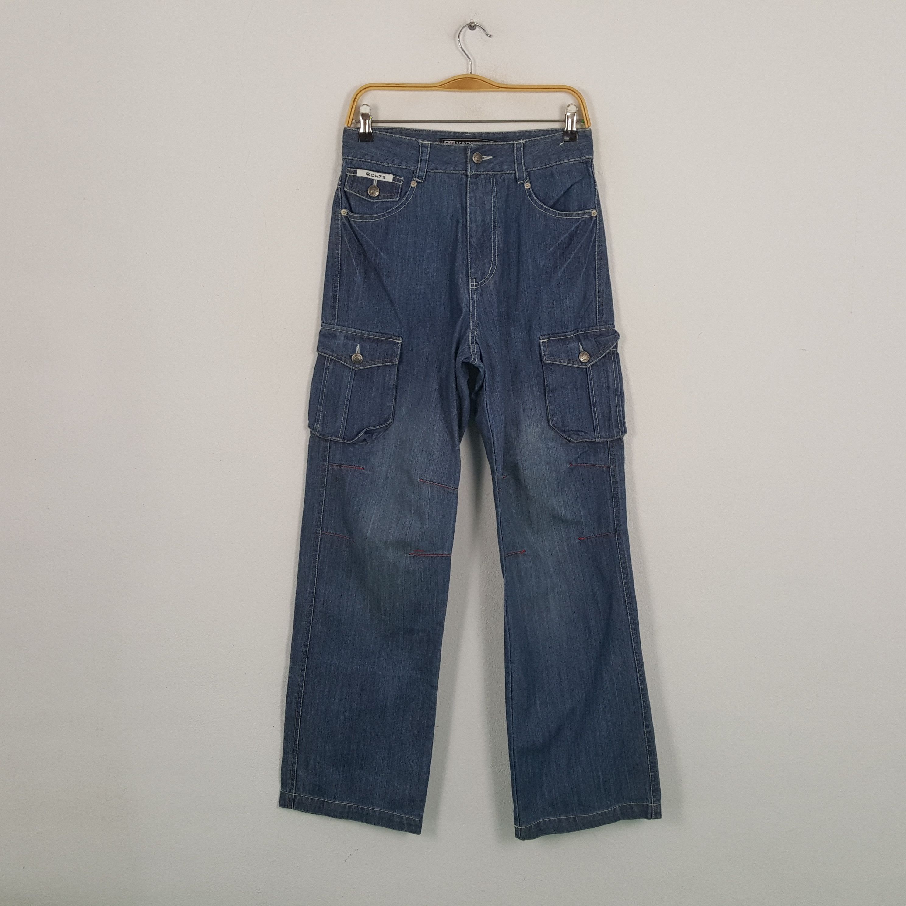 Karl Kani × Vintage Vintage KARL KANI American Streetwear Skateboard Cargo Jeans Size US 27 - 4 Thumbnail