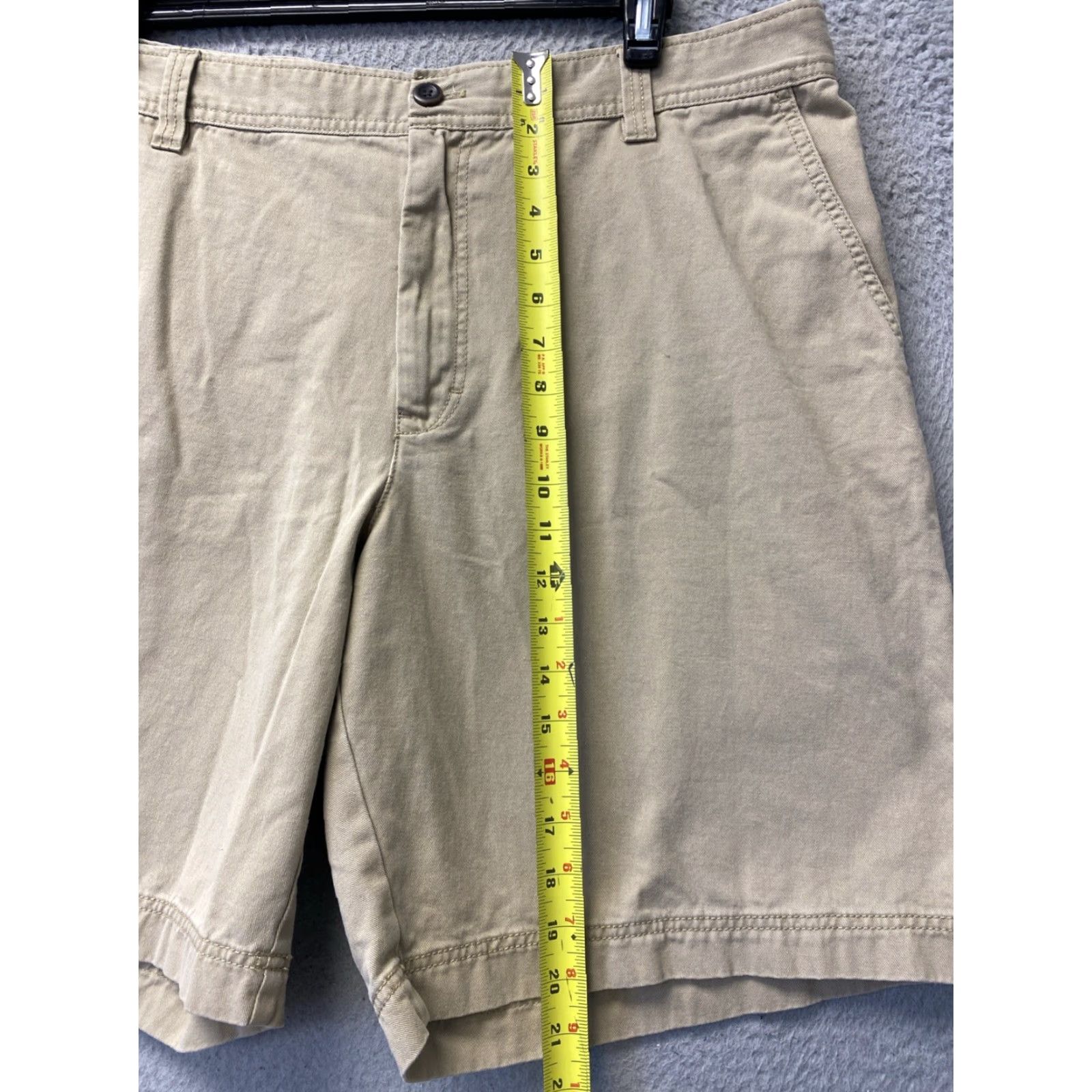 Izod IZOD Chino Shorts 38 Tan Cotton Flat Front Casual Comfort Men's 9.5" Inseam Size US 38 / EU 54 - 4 Thumbnail
