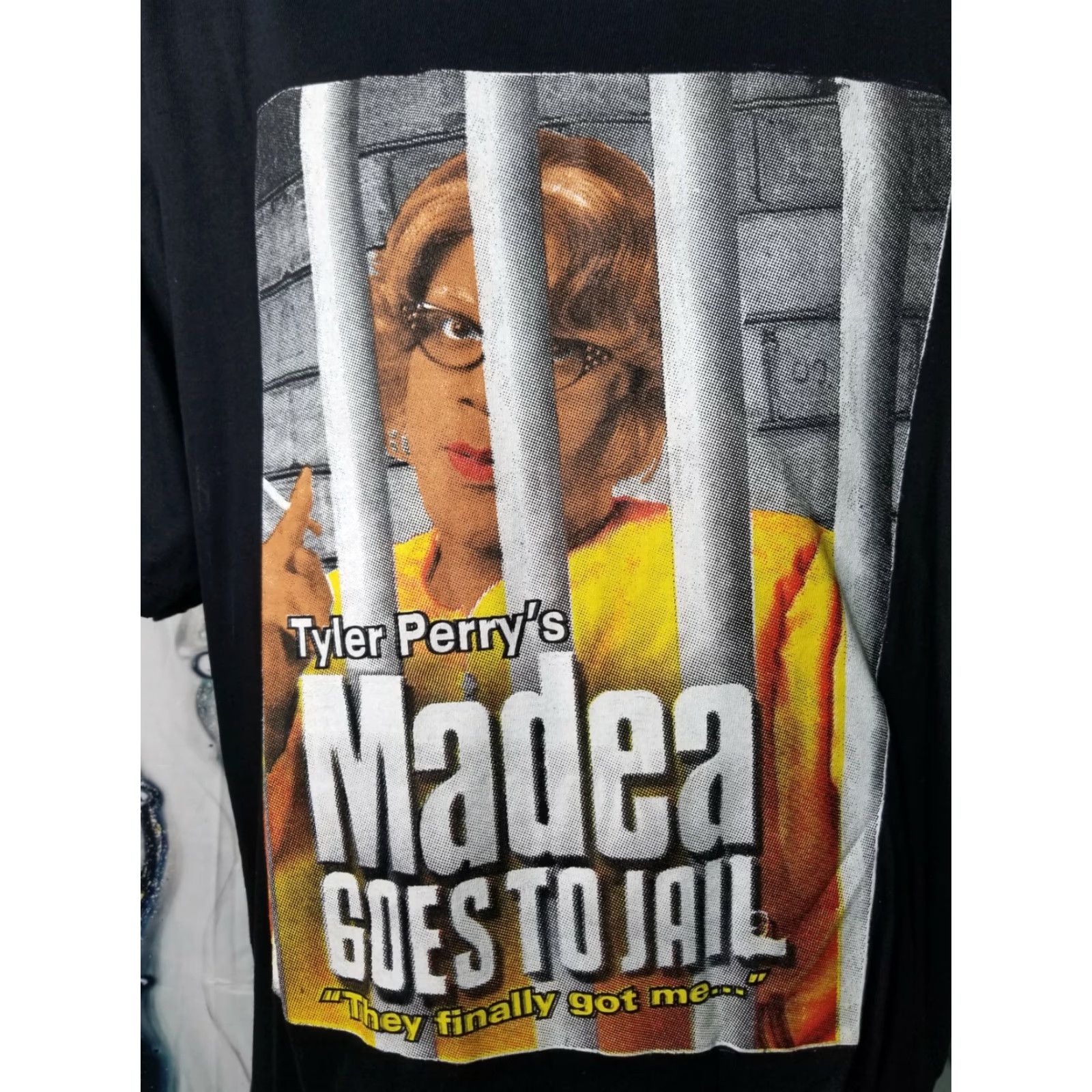 Gildan Mens 2XL Madea Goes To Jail T Shirt Movie Promo Tyler Perry’s 2009 Rap Tee Black Size US XXL / EU 58 / 5 - 2 Thumbnail