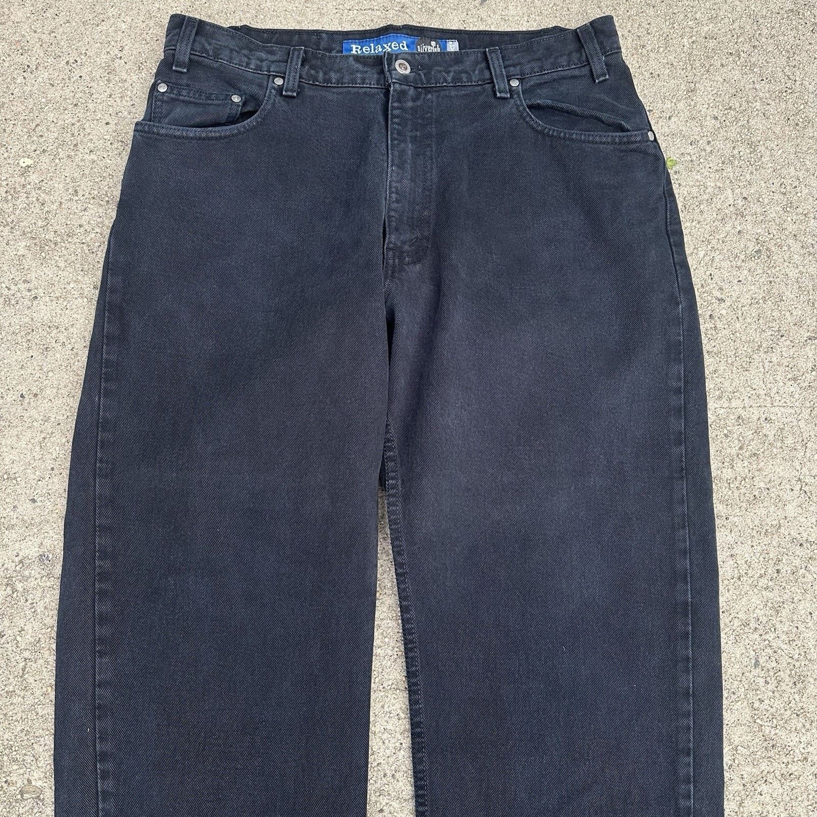 Levi's × Vintage Vintage 90s Levi’s Silvertab Black Baggy Denim Jeans 36x32 Size US 36 / EU 52 - 2 Thumbnail