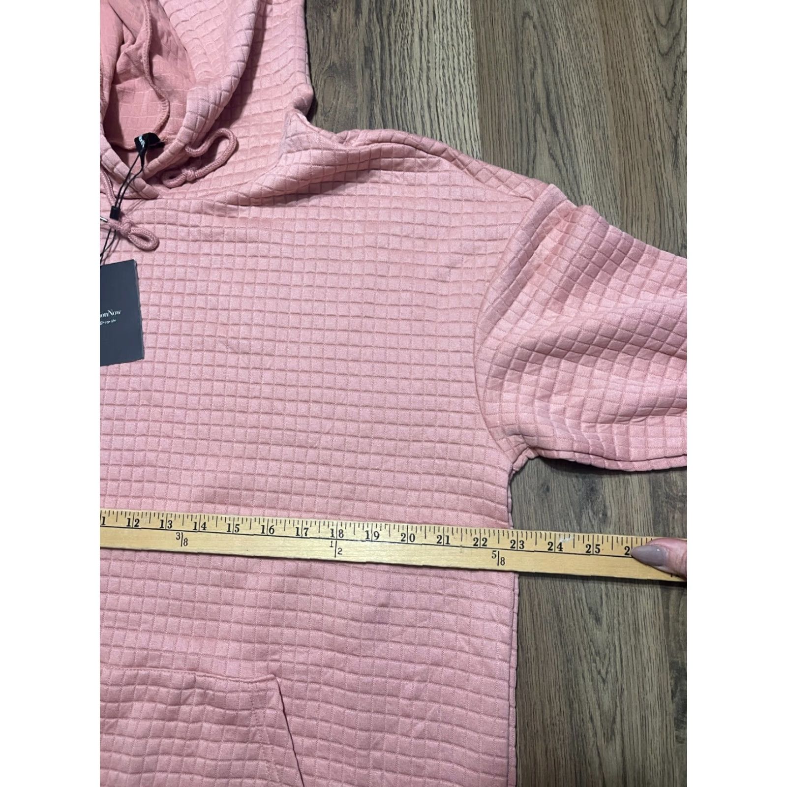 Vintage JustFashionNow Hoodie Women's XL Pink Pullover Textured NWD Modern Casual Pullover Size XL / US 12-14 / IT 48-50 - 5 Thumbnail