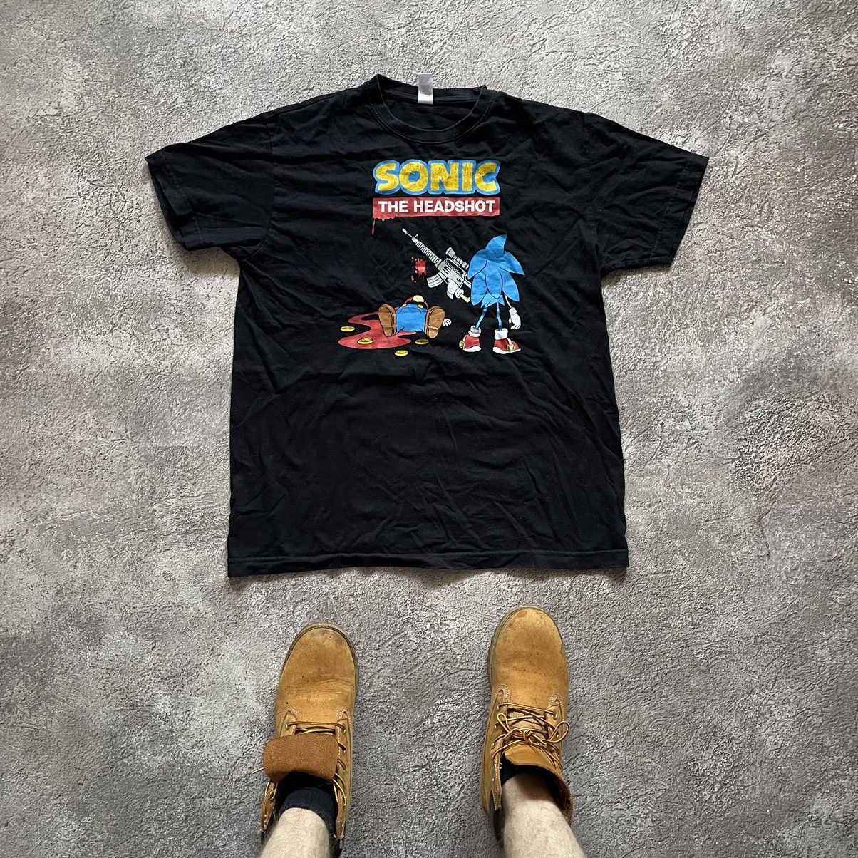 Vintage Vintage 90s Sonic The Hedgehog Graphic Tee Skate Humor M Size US M / EU 48-50 / 2 - 1 Thumbnail