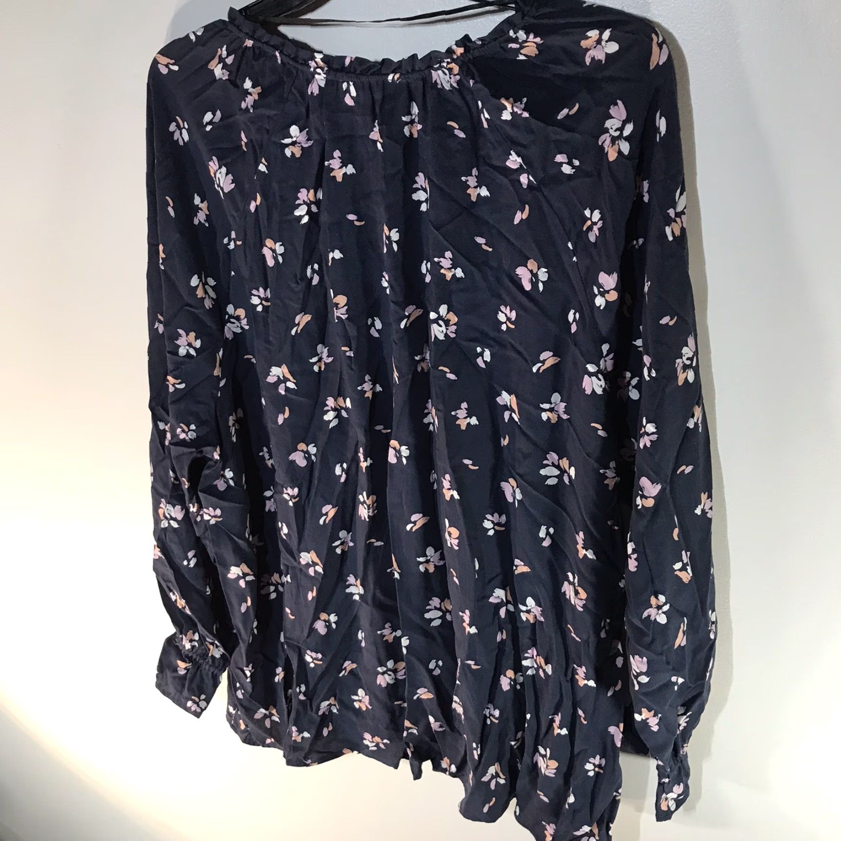 Vintage VINTAGE C&C California Women's Blouse Peasant Top Flower Pattern 3X Plus Size Blue Bohemian Size XXL / US 16-18 / IT 52-54 - 4 Thumbnail