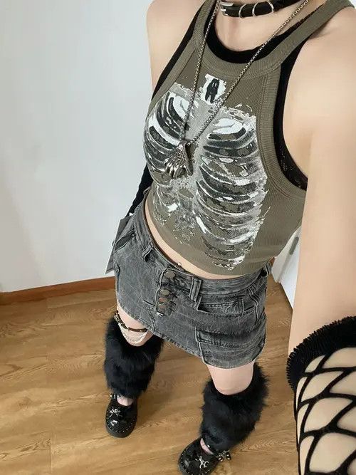 Punk Aesthetic Crop Top
