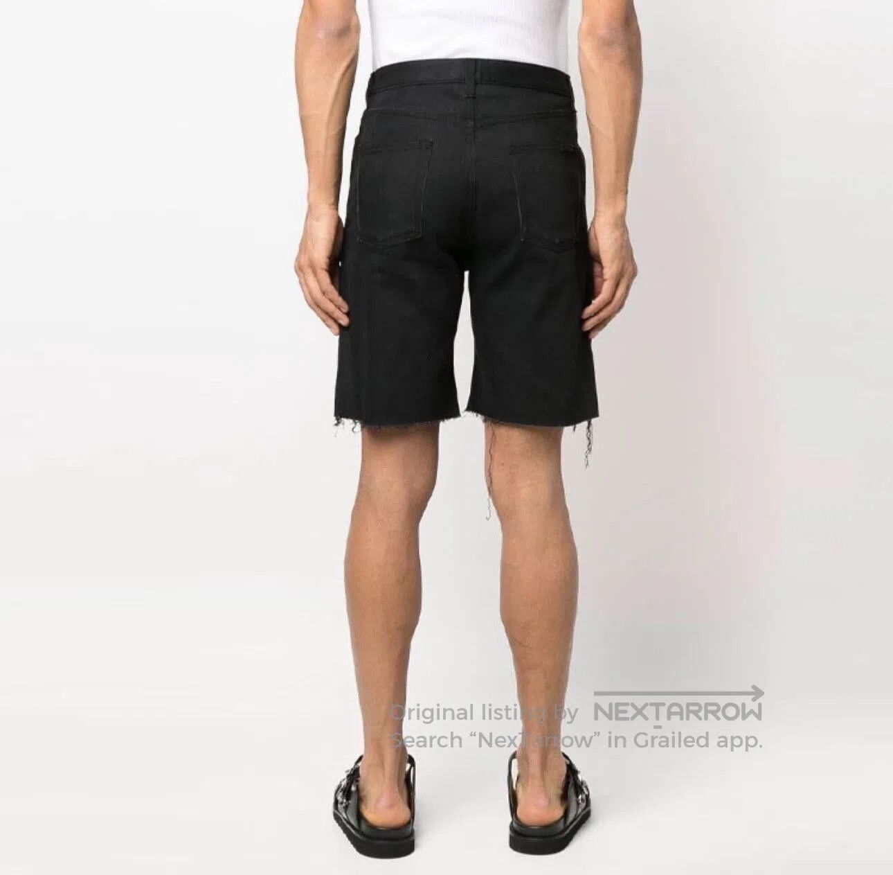 Saint Laurent Paris Saint Laurent Paris Solid black denim shorts| Size US 28 / EU 44 - 3 Thumbnail